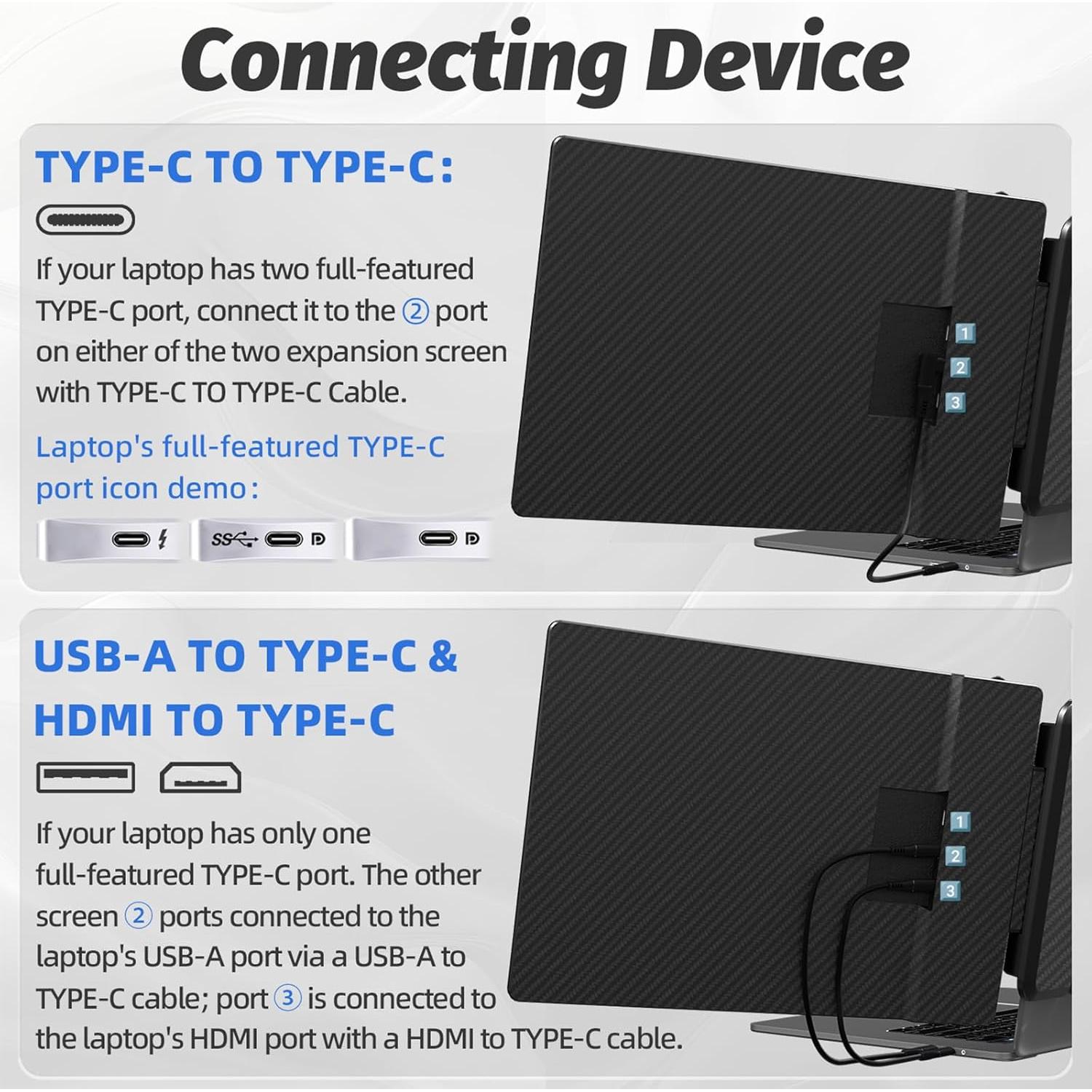 Extensor de Pantalla 2K KOJOM S2 PRO 13" IPS Plug & Play