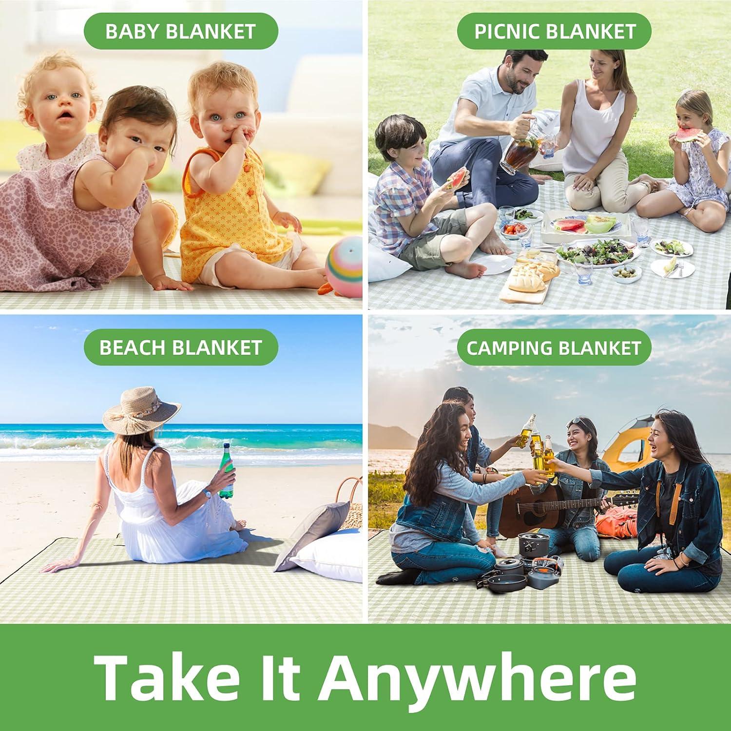 Manta de Picnic ZAZE Extra Grande 203x203cm Impermeable