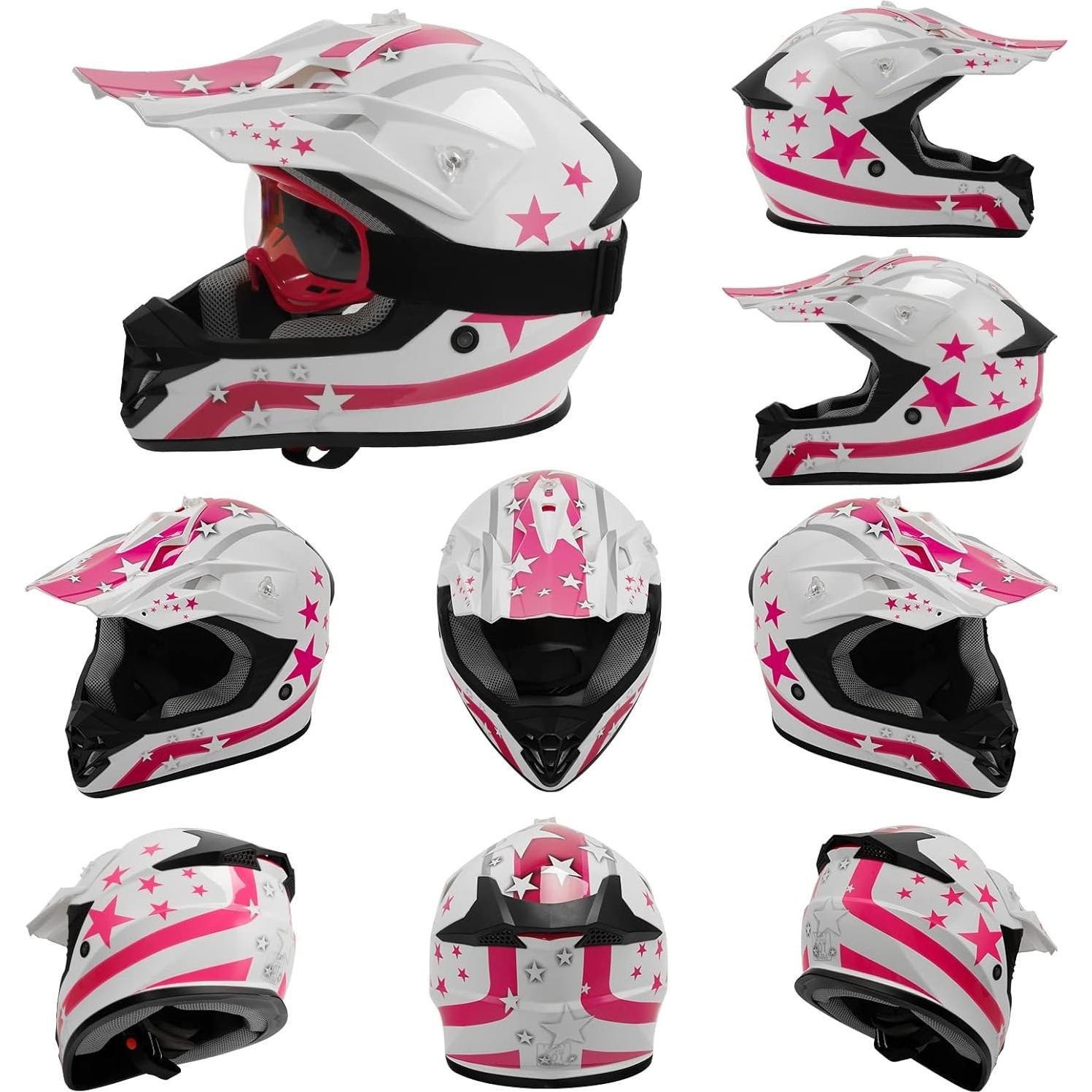Casco Offroad TCMT Juvenil X-Grande Rojo para Niños