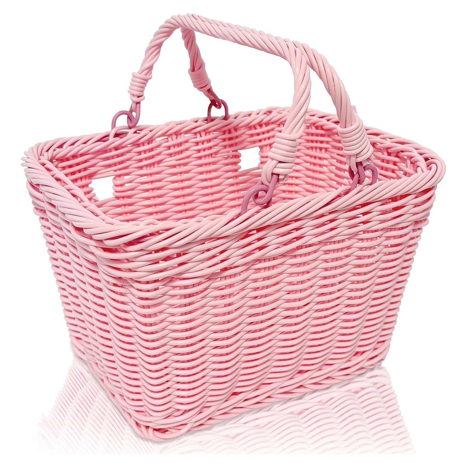 Cesta de Picnic de Mimbre Aikolesa Rosa 21x16x16 cm