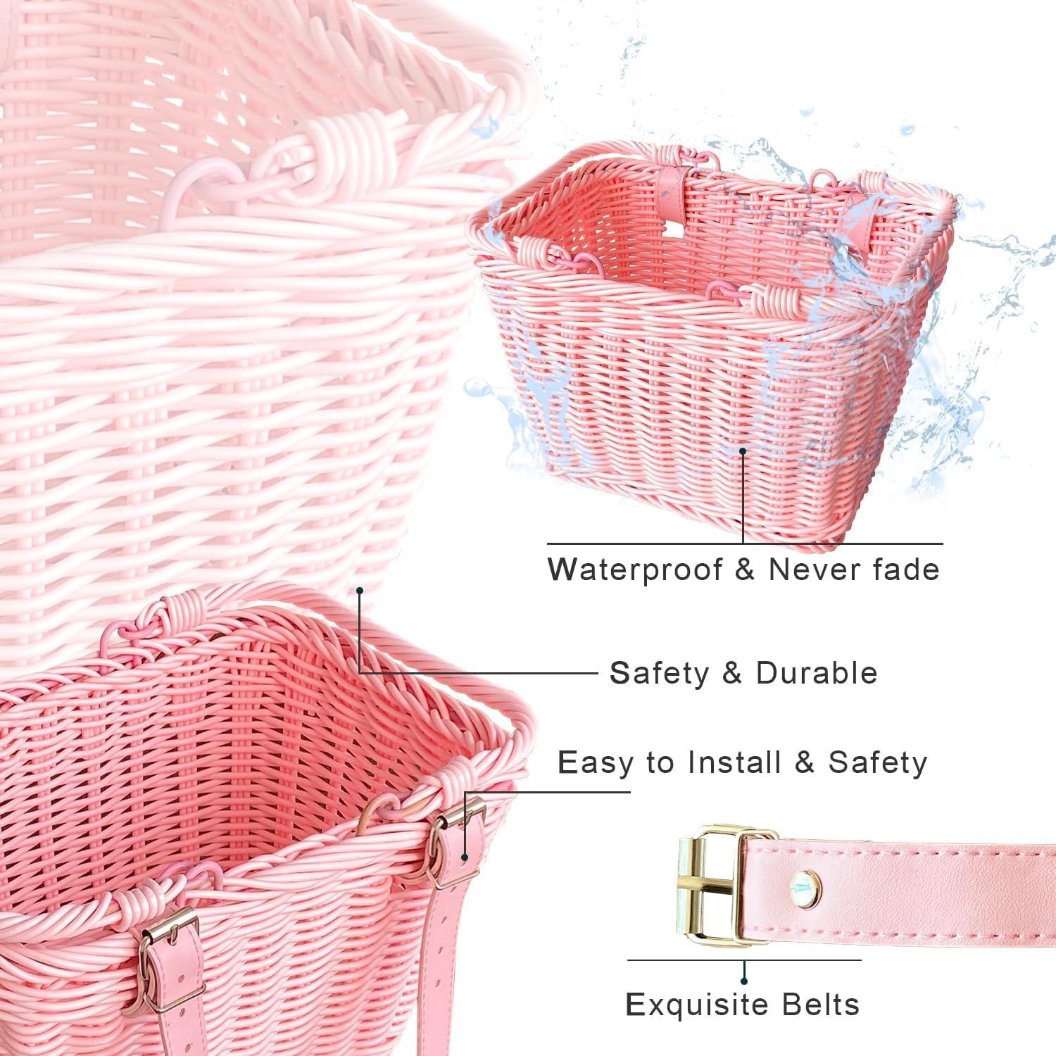 Cesta de Picnic de Mimbre Aikolesa Rosa 21x16x16 cm