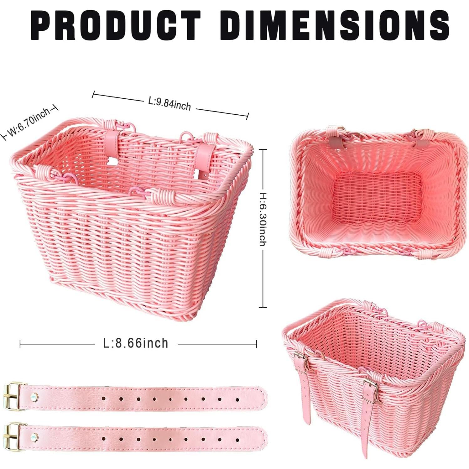 Cesta de Picnic de Mimbre Aikolesa Rosa 21x16x16 cm