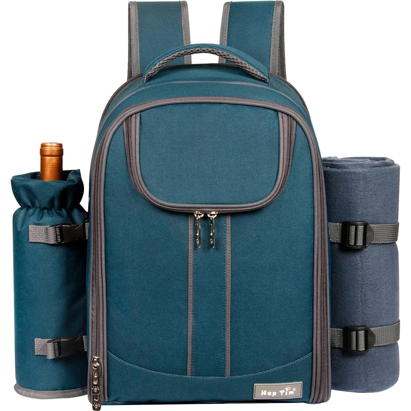 Mochila de Picnic Hap Tim para 4 Personas con Manta y Enfriador