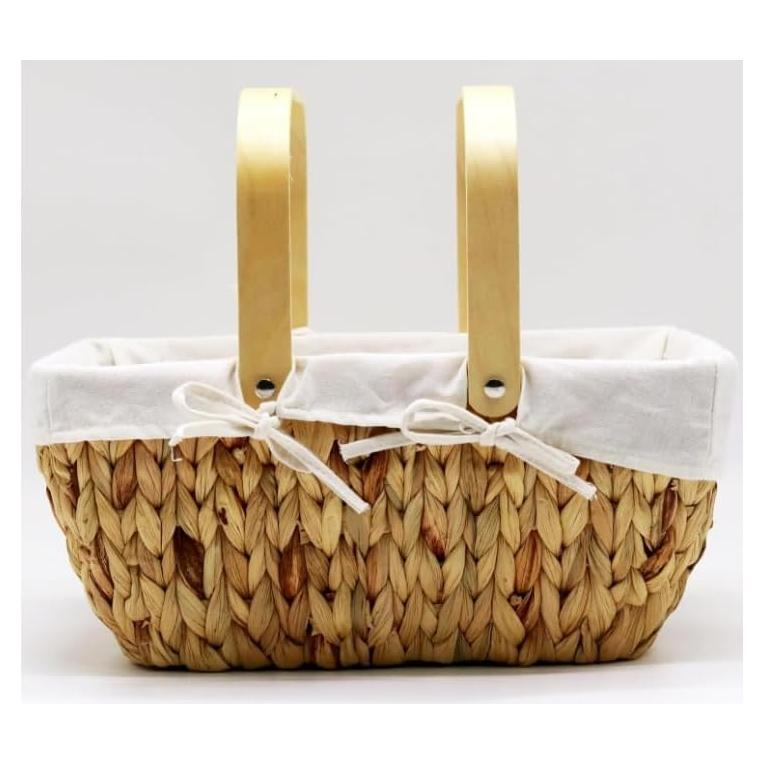 Cesta de Picnic de Mimbre Wyjnqq 38x23x18 cm Ecológica