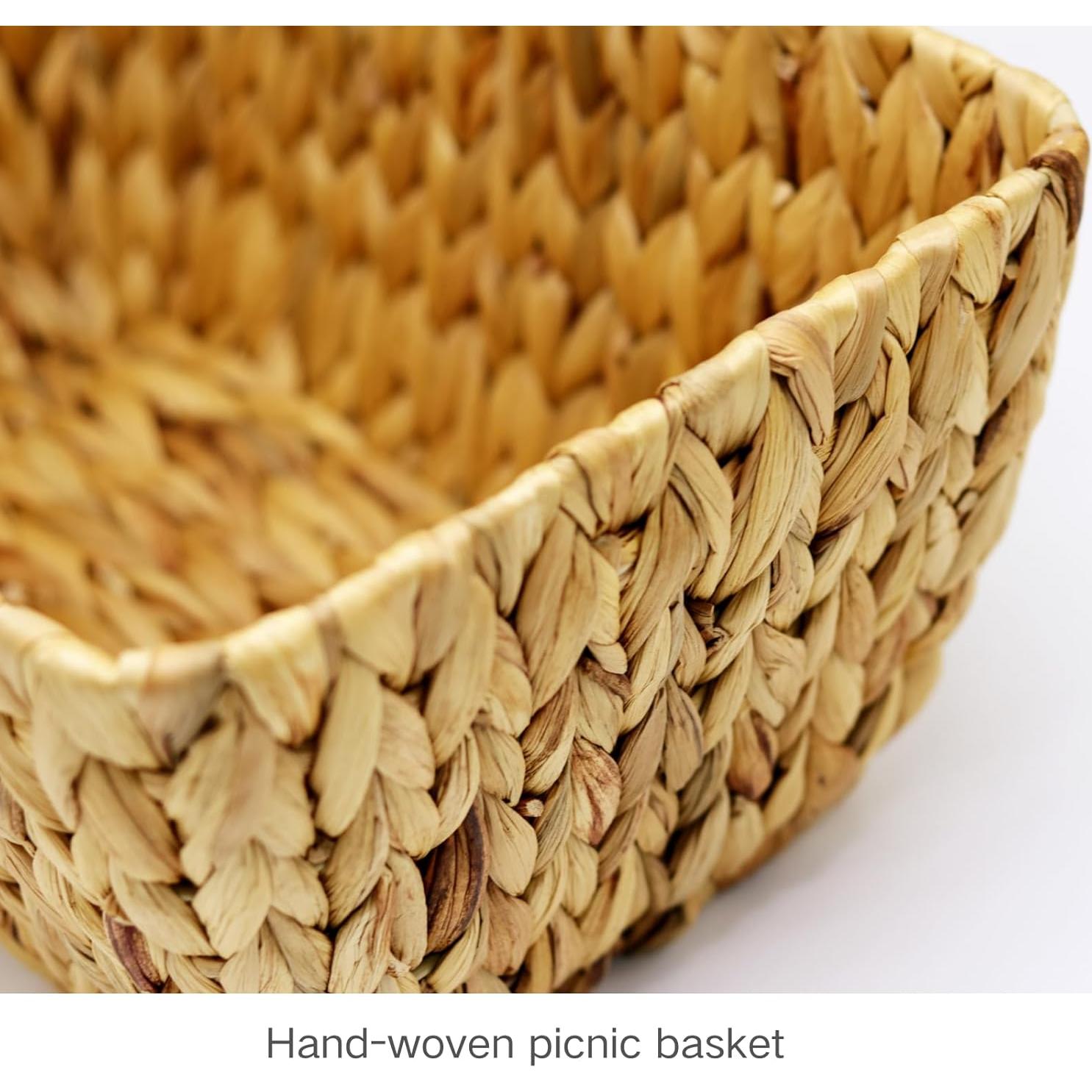 Cesta de Picnic de Mimbre Wyjnqq 38x23x18 cm Ecológica