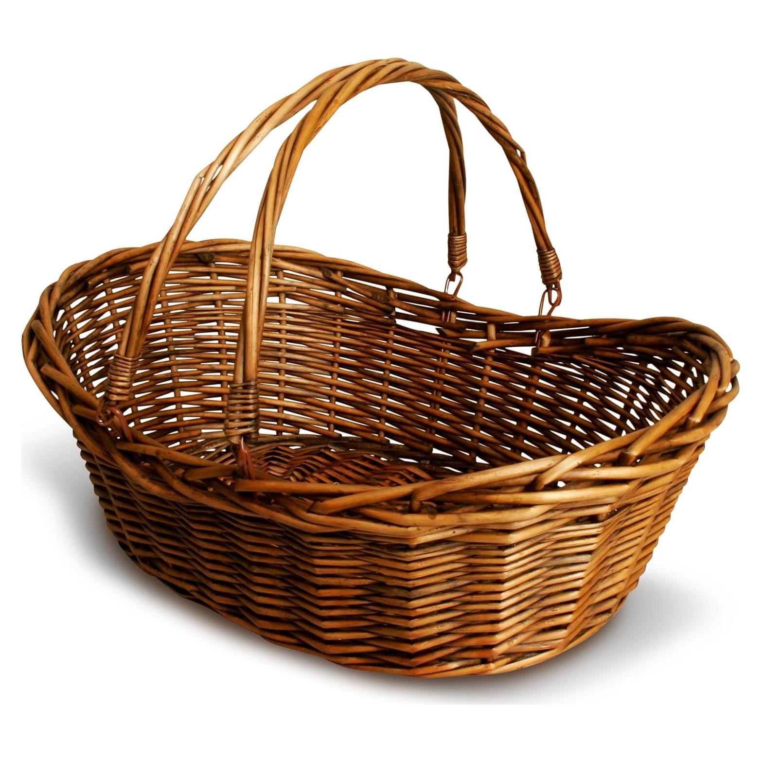 Canasta de Mimbre Mediana Wald Imports - Color Marrón Oscuro