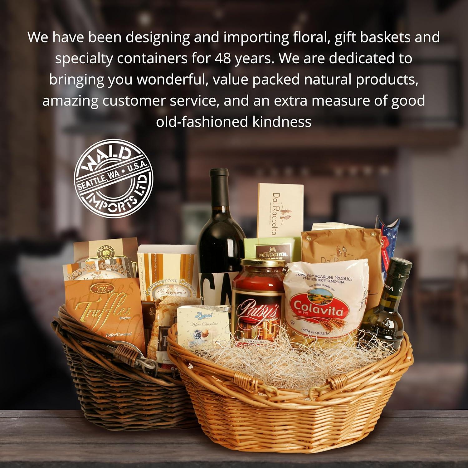 Canasta de Mimbre Mediana Wald Imports - Color Marrón Oscuro