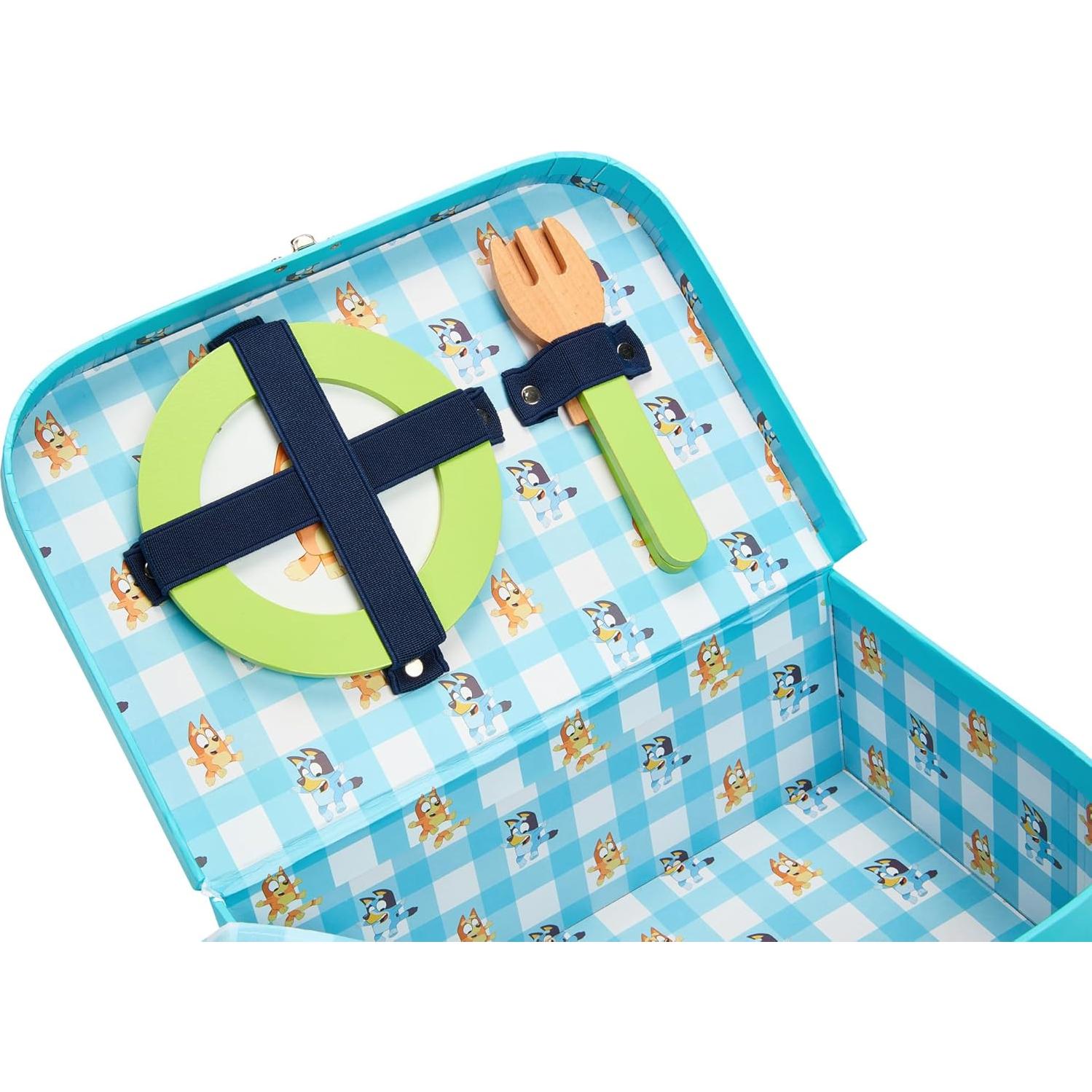 Juego de Picnic de Madera Bluey - 30 Piezas con Estuche