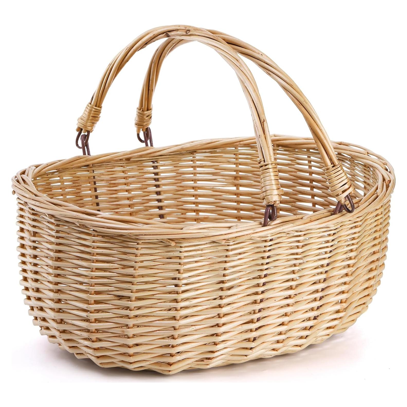 Cesta de Picnic de Mimbre Dicunoy 33x27x15 cm con Asas