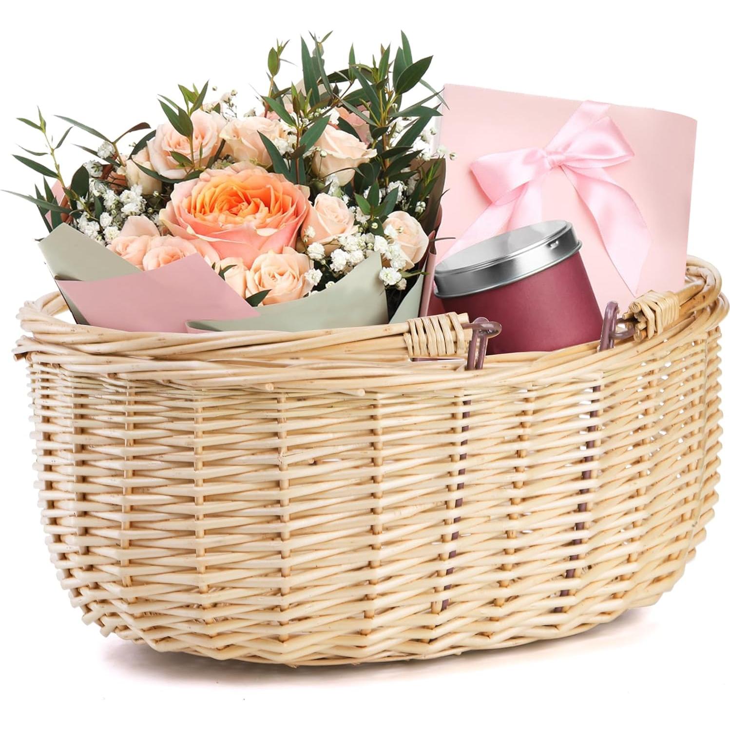 Cesta de Picnic de Mimbre Dicunoy 33x27x15 cm con Asas