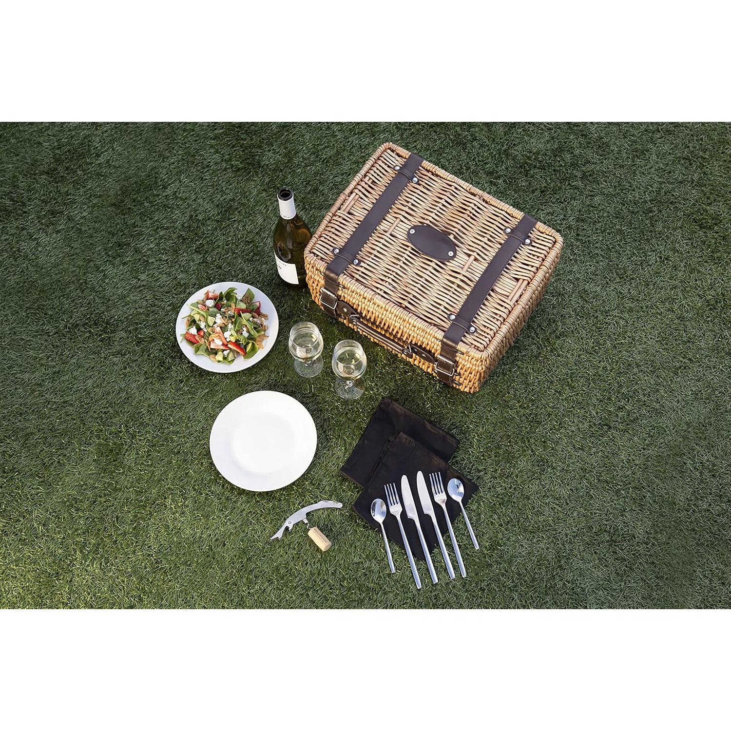 Cesta de Picnic Champion PICNIC TIME para 2 Personas - Mimbre