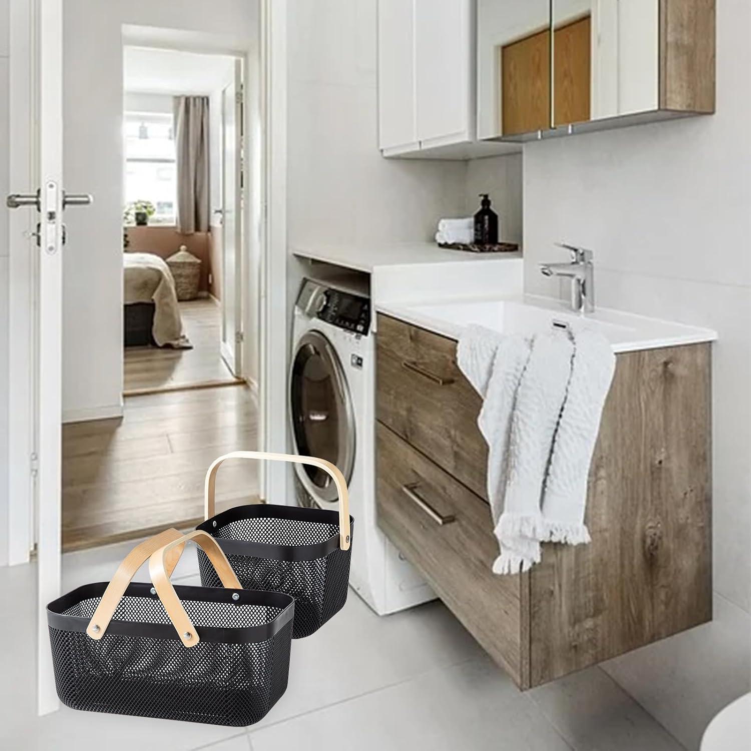 Cestas de Picnic de Plástico Nexboraque - 2 Tamaños, Negro