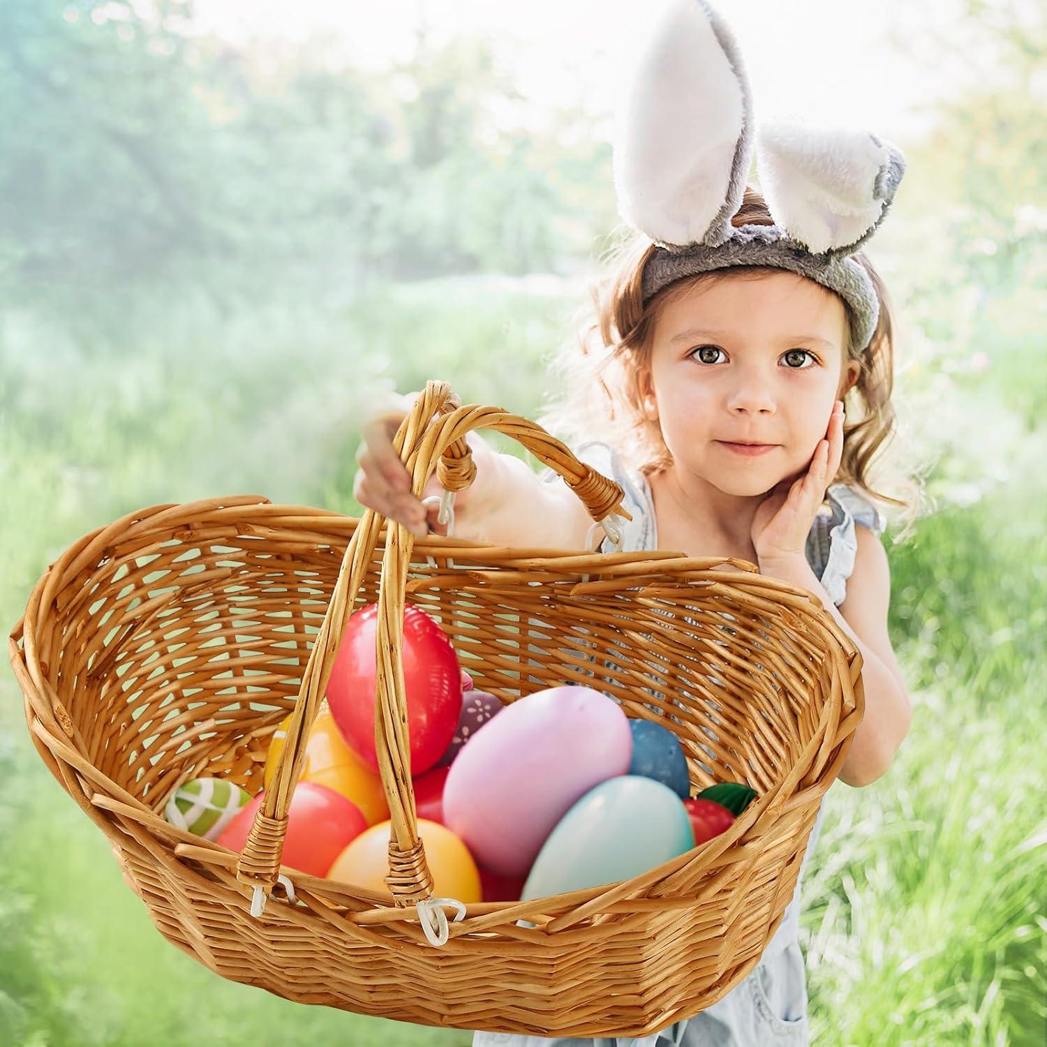 Cesta de Mimbre Wesiti 6 Pcs para Picnic y Almacenamiento