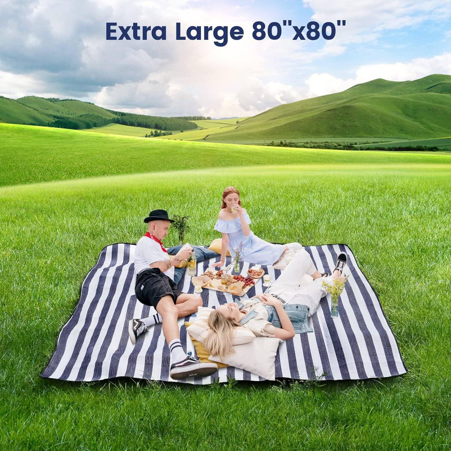 Manta de Picnic Sapsisel 200x200cm Impermeable y Plegable