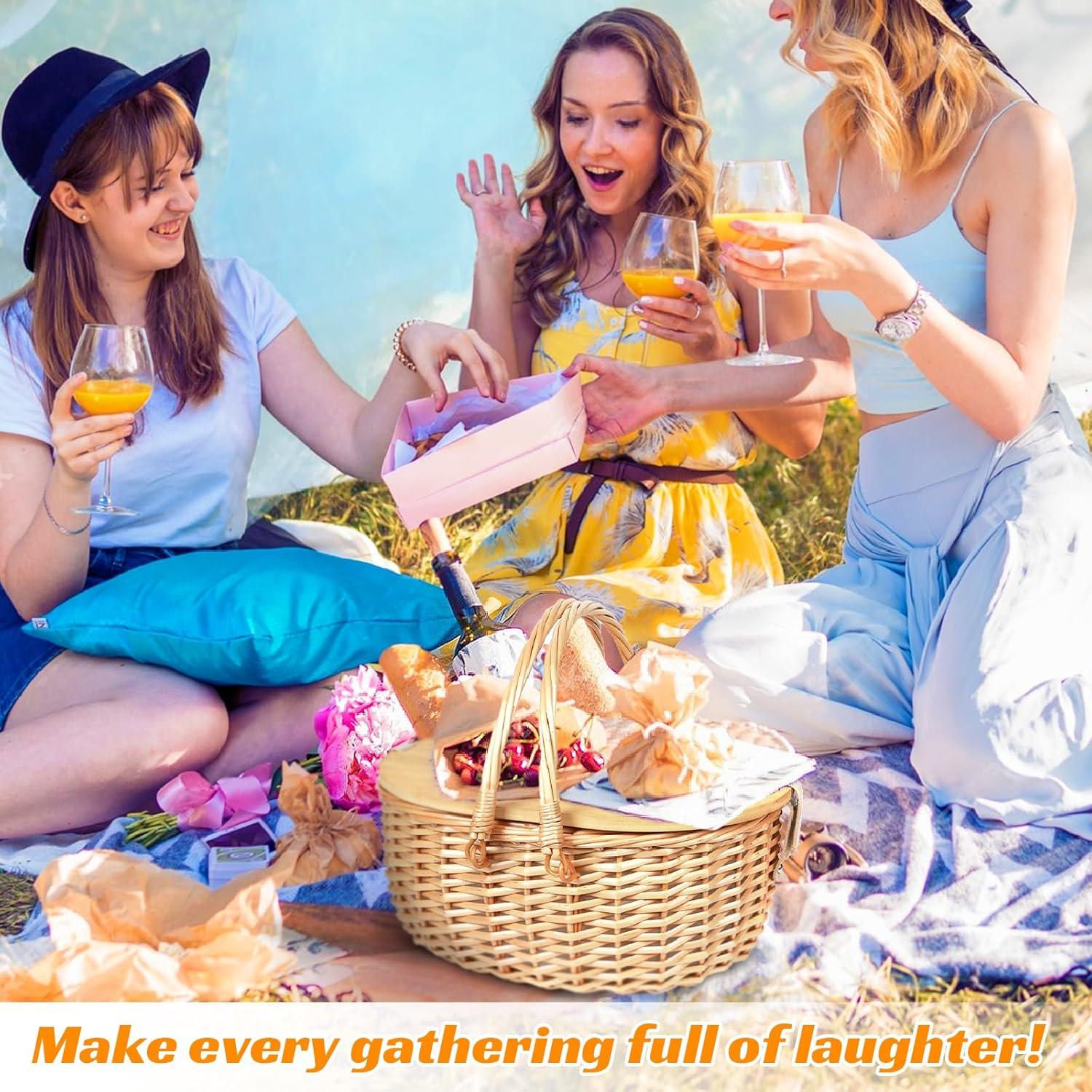 Cesta de Picnic HapTim 3 en 1 con Tabla y Manta 80x80cm