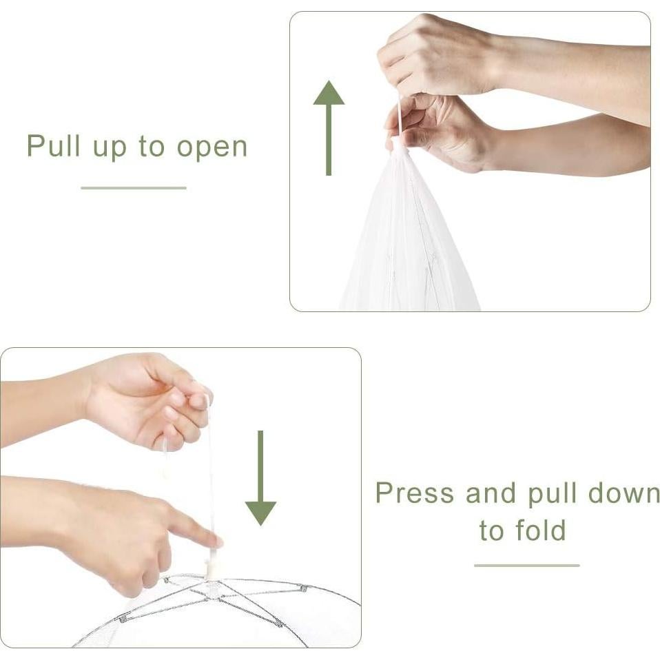 Cubiertas de Comida Onarway 3 Paquetes 35.56 cm Malla Blanca