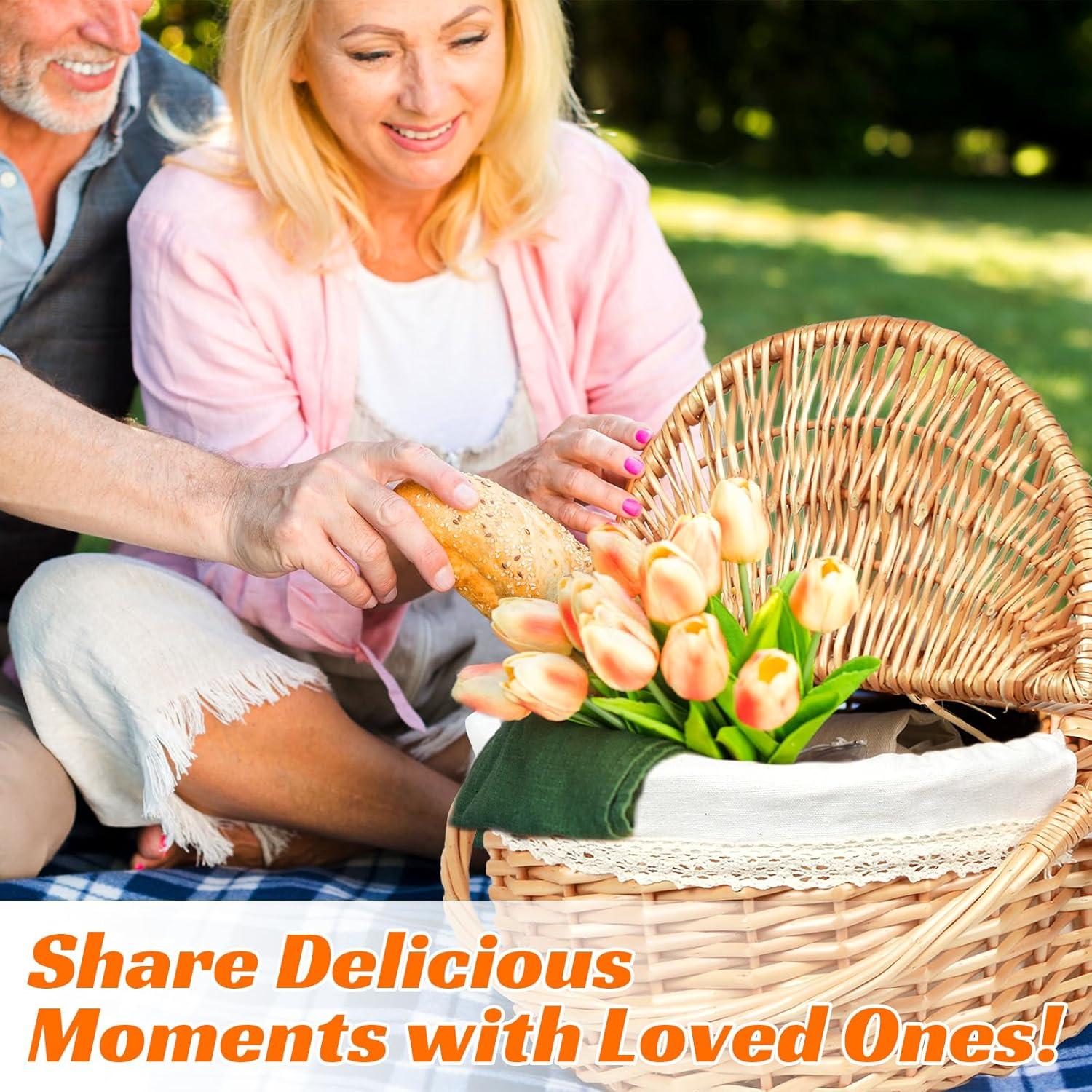 Cesta de Picnic Hap Tim Rectangular con Tapa 40.6x31cm