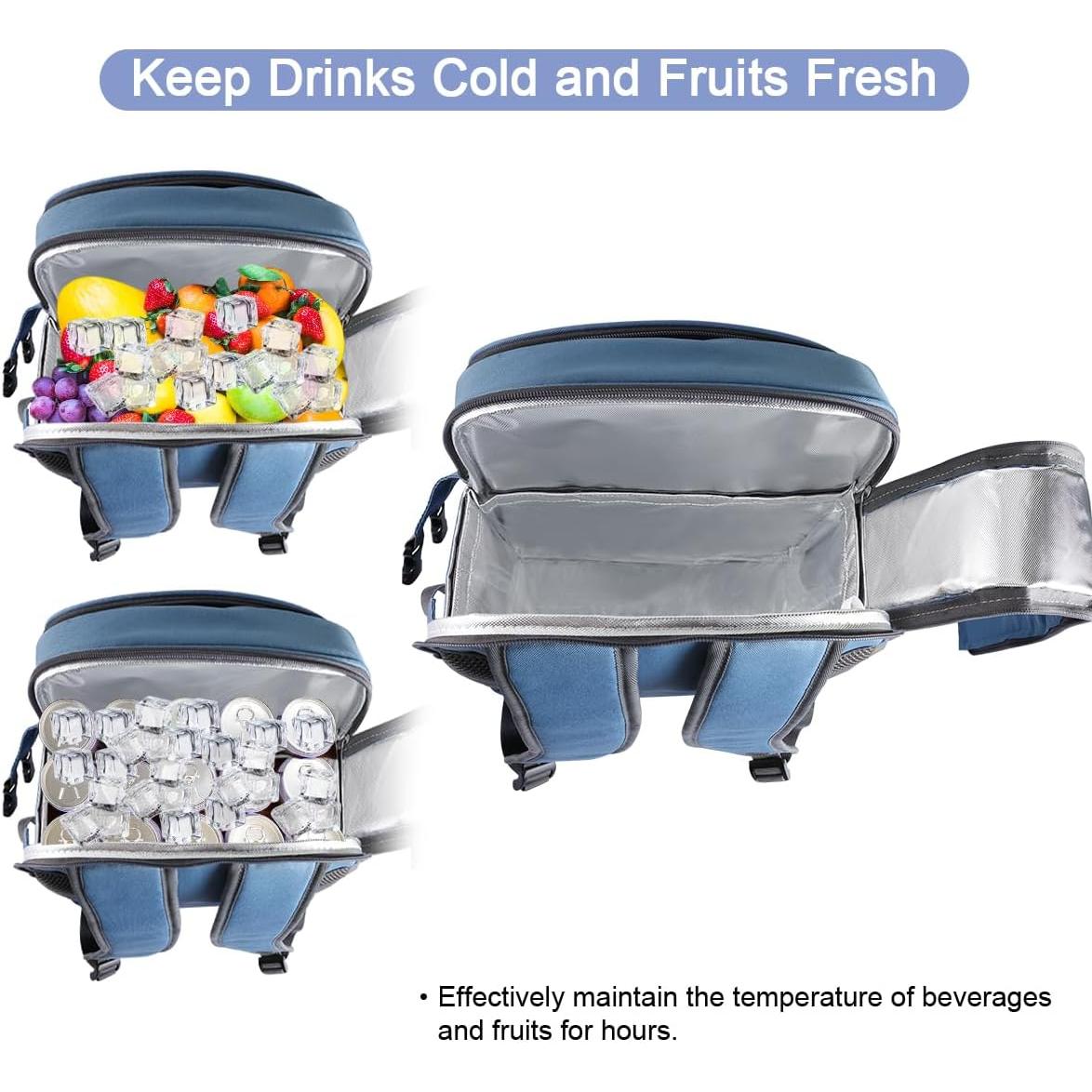 Mochila de Picnic Sunflora para 4 Personas con Manta y Bolsa Térmica