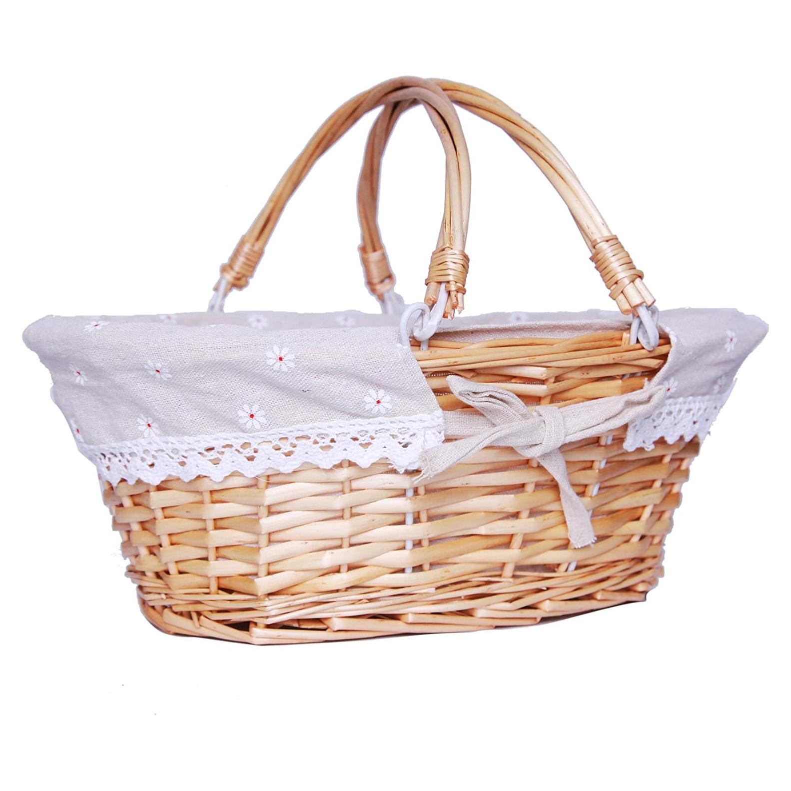 Cesta Ovalada de Mimbre Oypeip Natural 33x25.4 cm