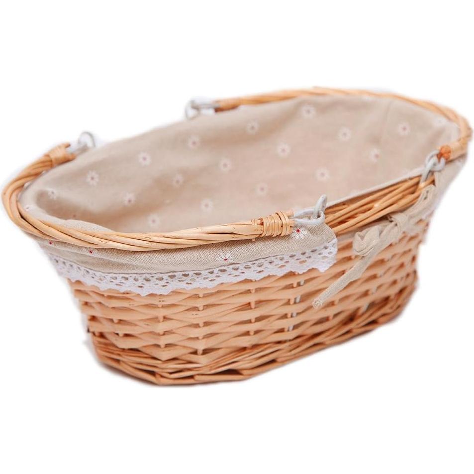 Cesta Ovalada de Mimbre Oypeip Natural 33x25.4 cm