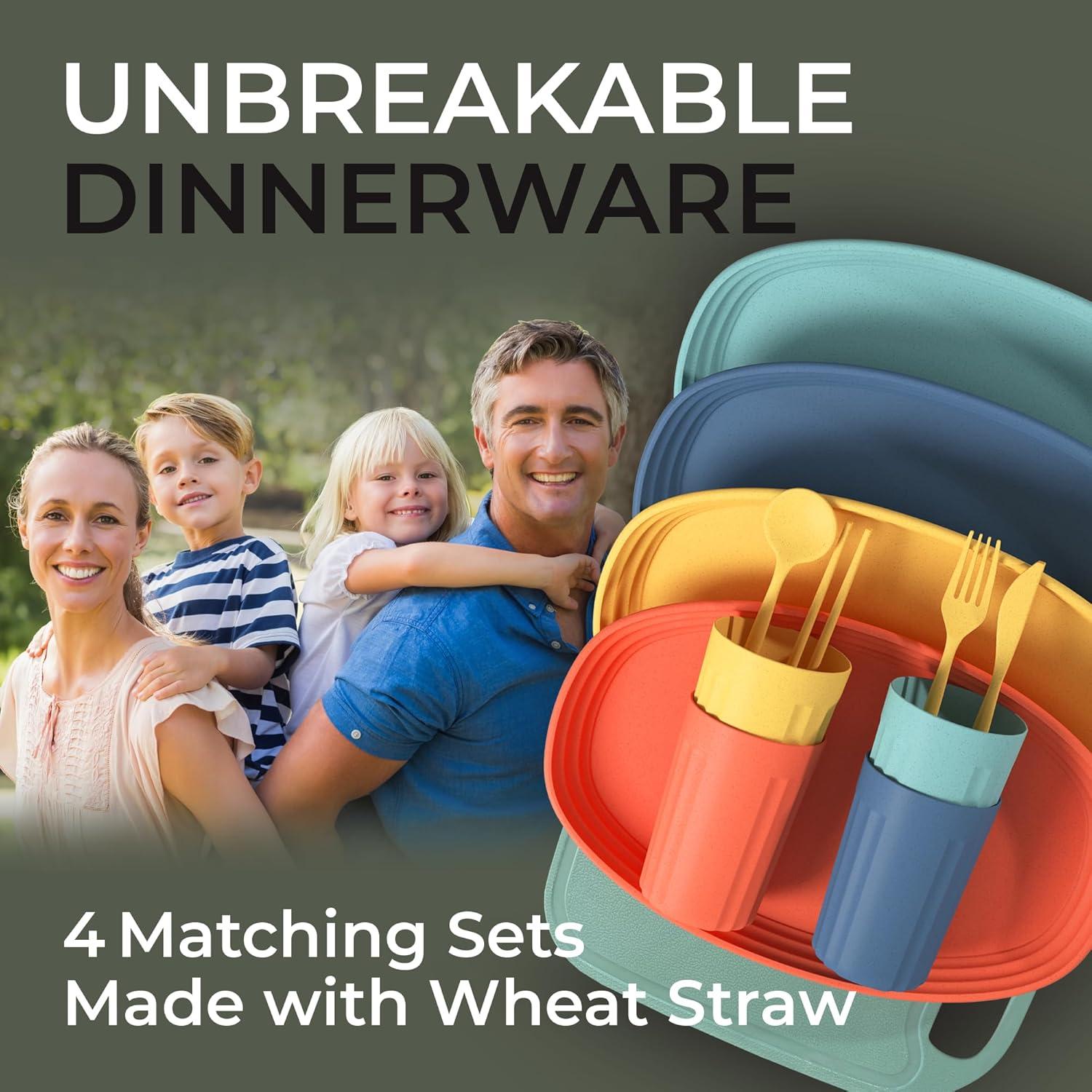 Mochila de Picnic Fern & Soul para 4 Personas - Conjunto Completo