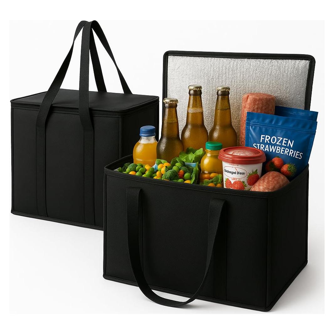 Bolsas de Compras Aisladas Musbus XL - 2 Pack Negro