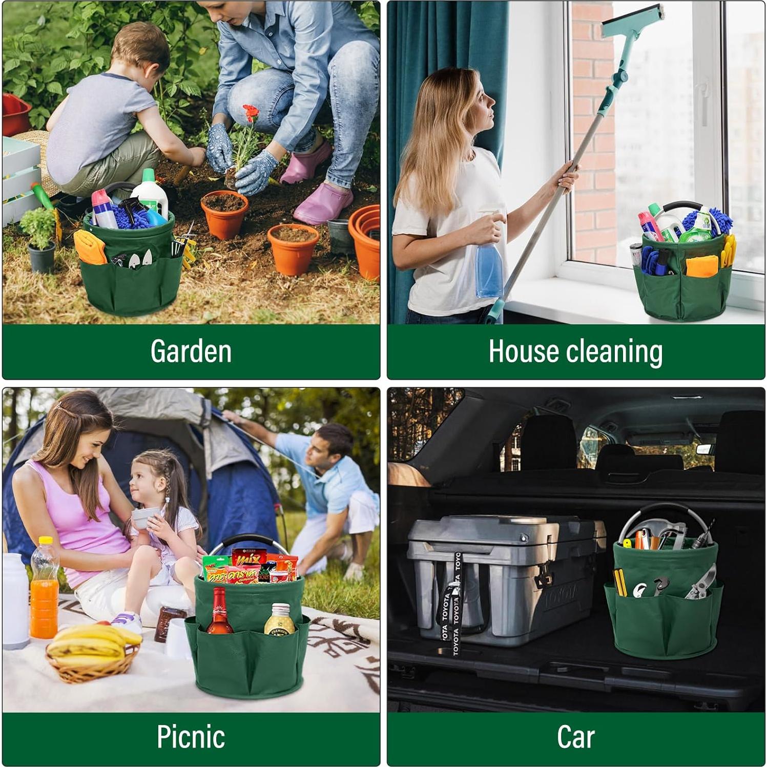 Cesta Plegable Multifuncional DOVORSY Verde 28.9 cm