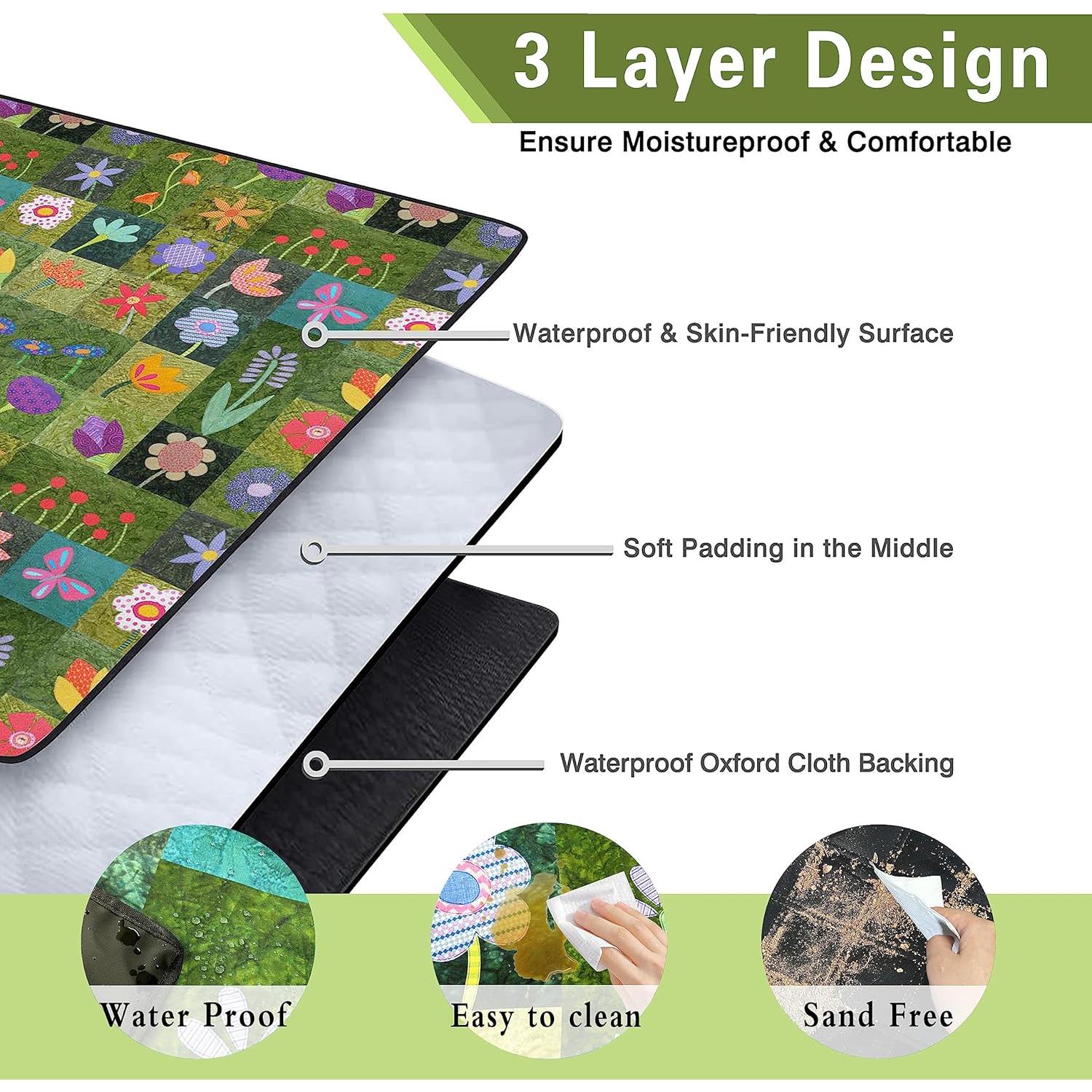 Manta de Picnic Impermeable Plegable Supfitness 152x203 cm