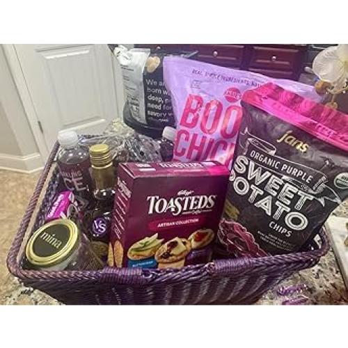 Cesta de Almacenamiento de Mimbre ANRUIDE 40.64x30.48 cm Marrón