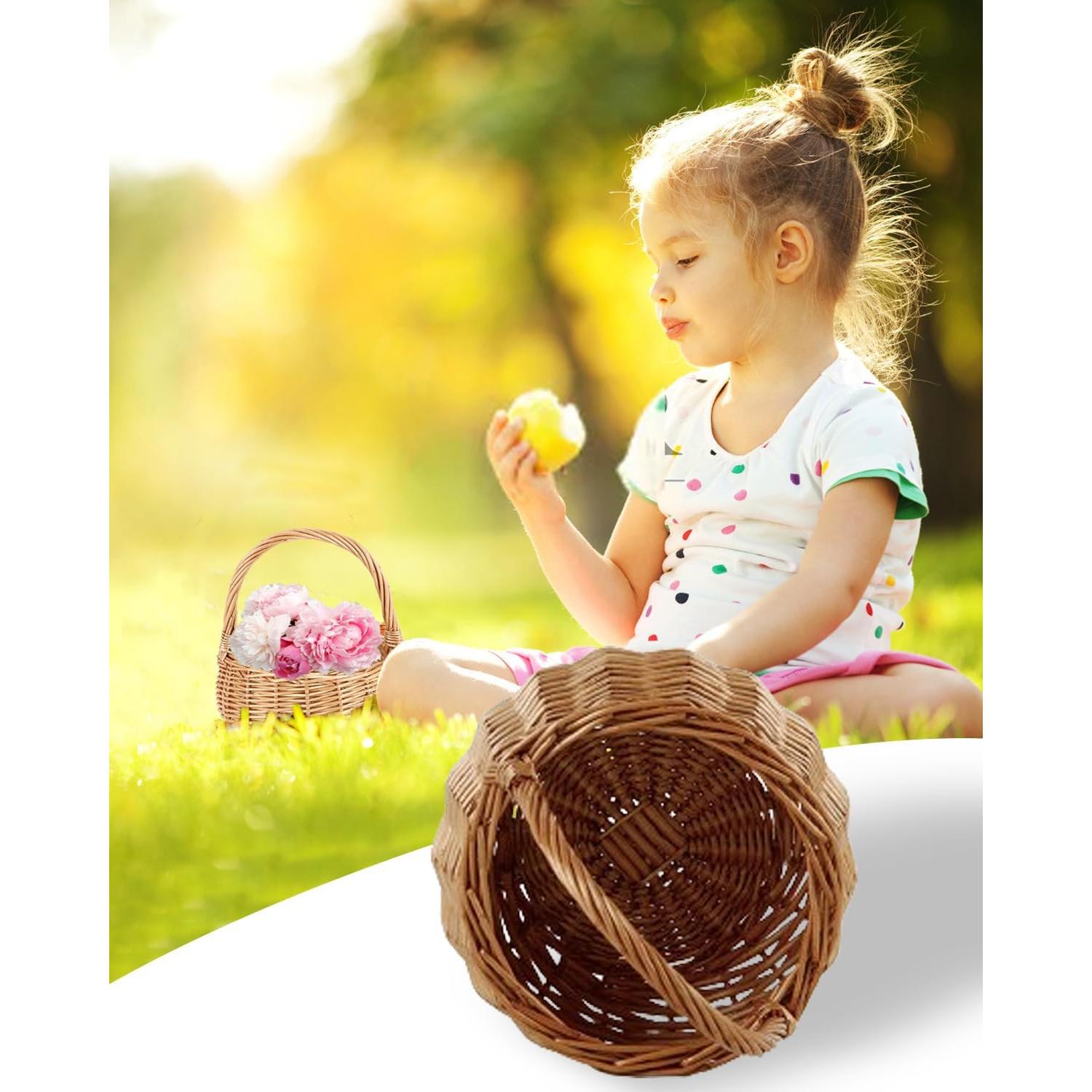 Cesta de Mimbre CARMELIT 18x21 cm para Picnic y Bodas