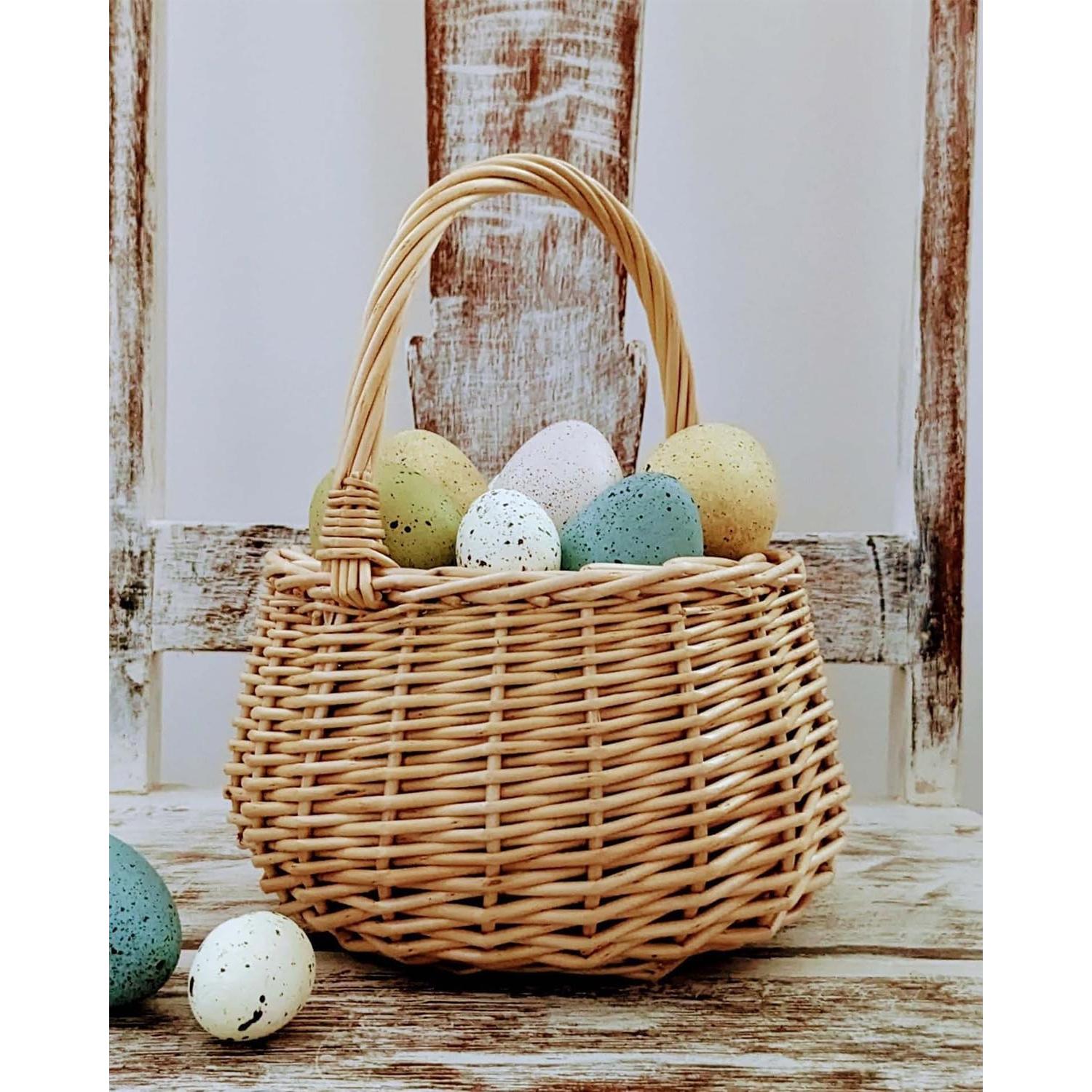 Cesta de Mimbre CARMELIT 18x21 cm para Picnic y Bodas