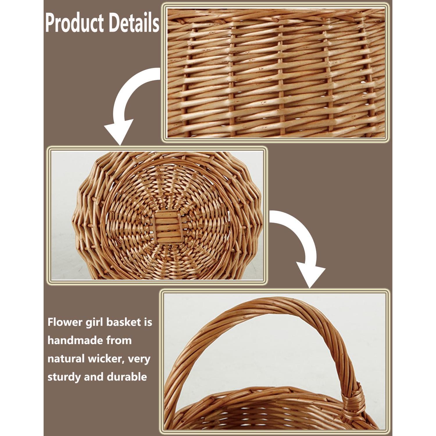 Cesta de Mimbre CARMELIT 18x21 cm para Picnic y Bodas