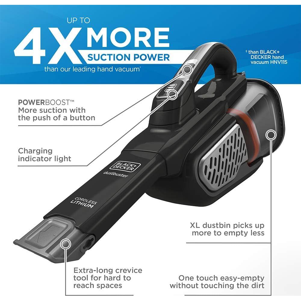 Aspiradora de mano BLACK+DECKER 20V AdvancedClean+ inalámbrica