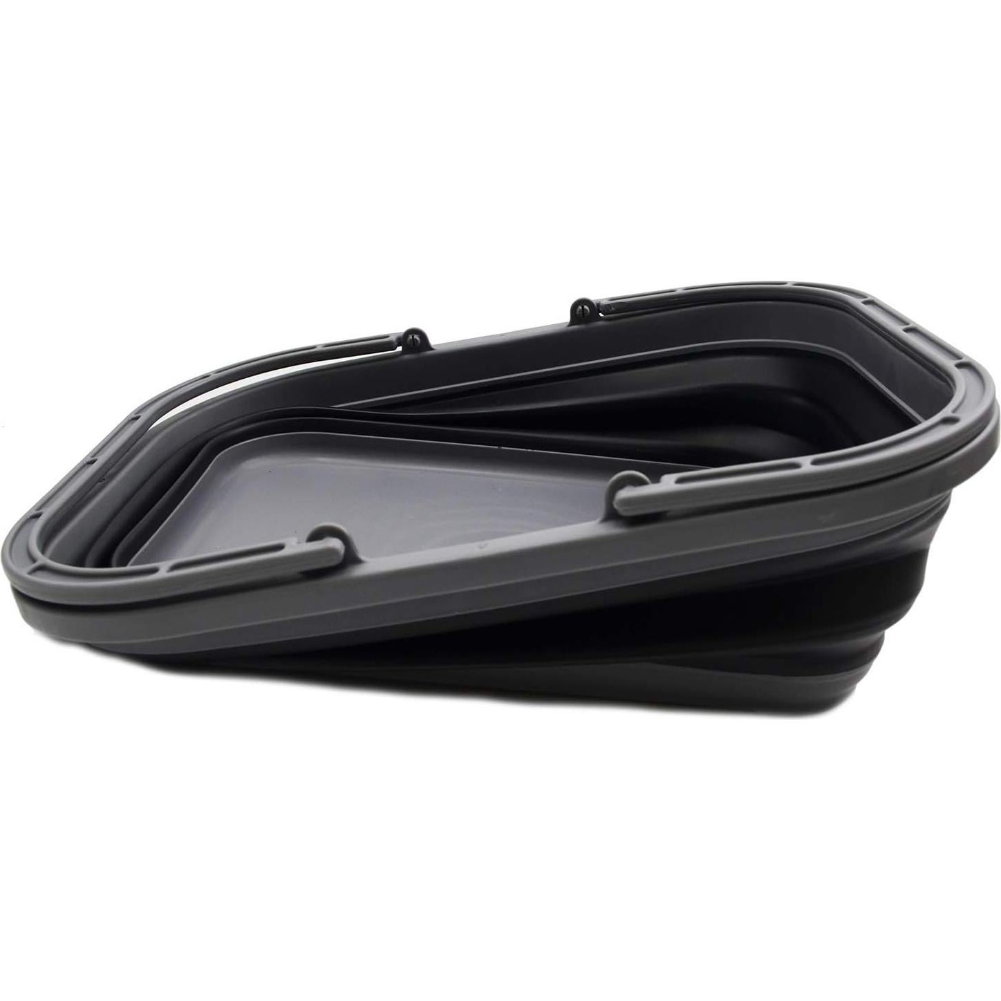 Cubo Plegable SAMMART 12L Gris/Negro - Canasta Portátil