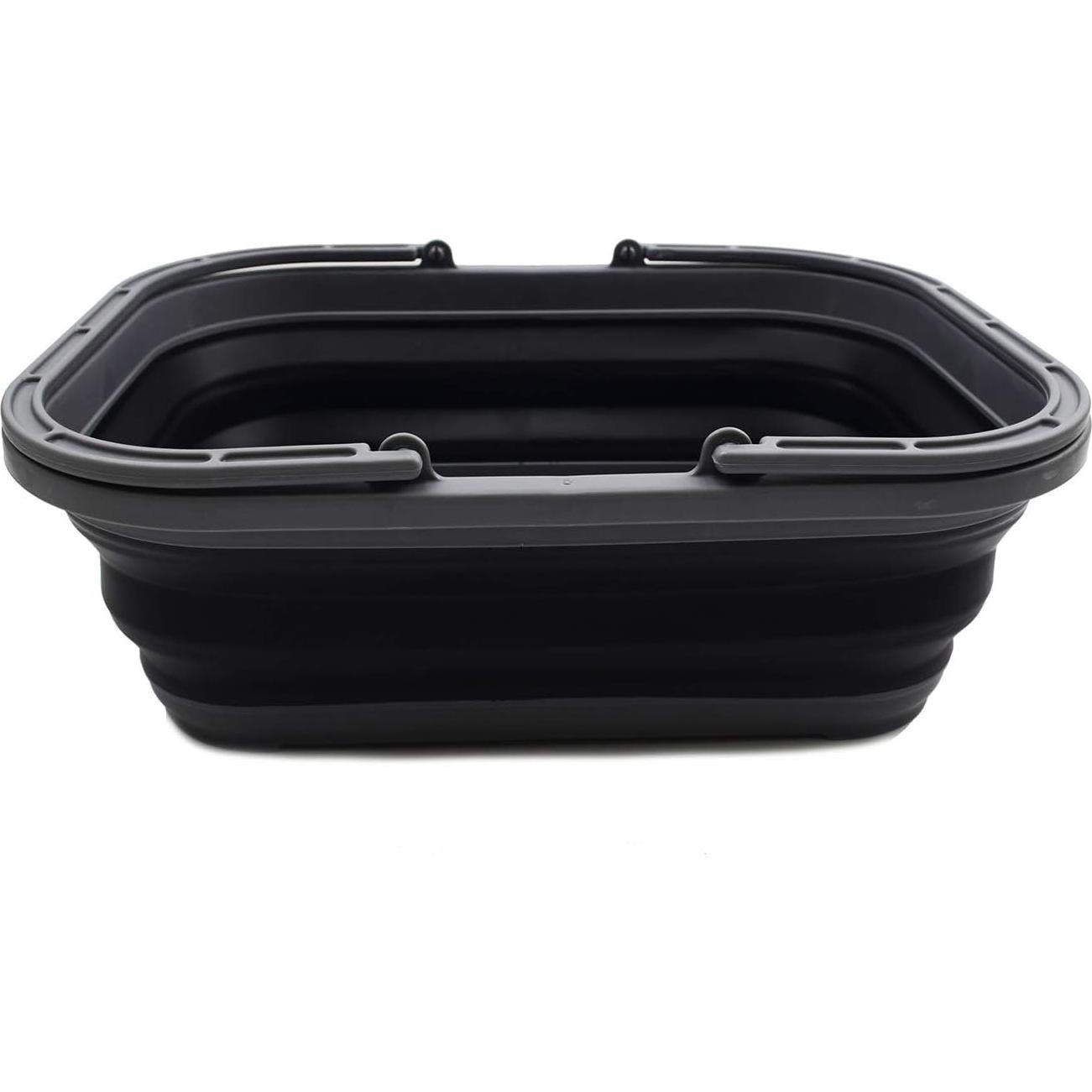 Cubo Plegable SAMMART 12L Gris/Negro - Canasta Portátil