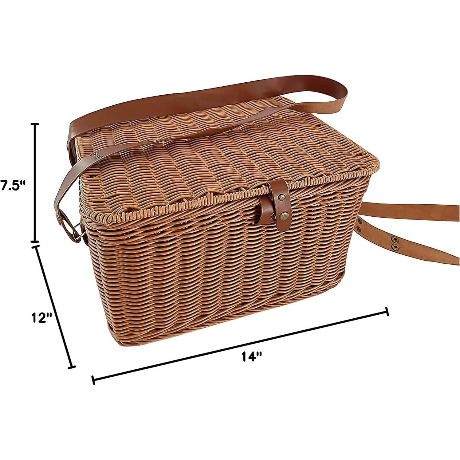 Cesta de Picnic Kovot de Polipropileno Trenzado 35x30x19 cm