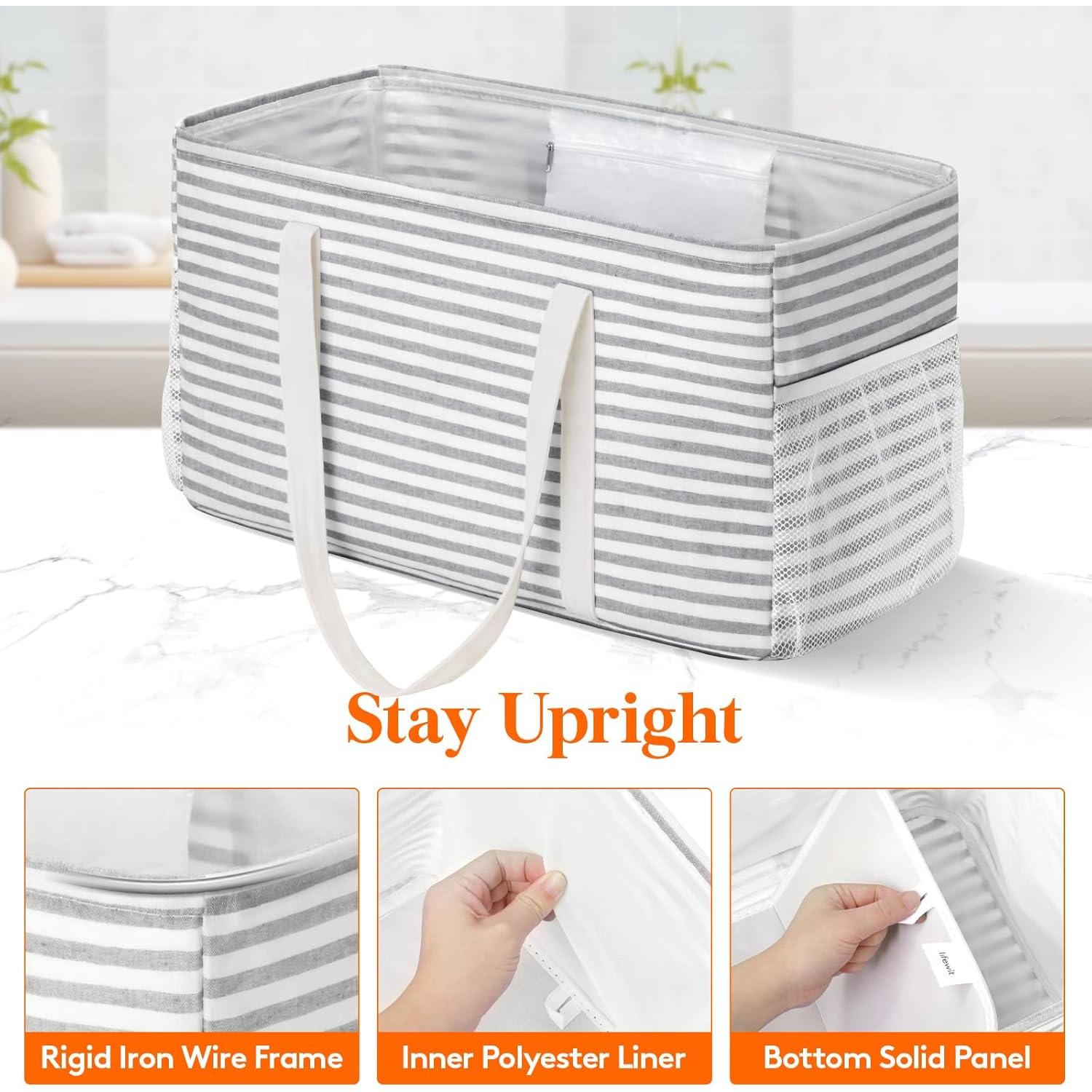 Bolsa Tote Extra Grande Lifewit Gris 46L Plegable Impermeable