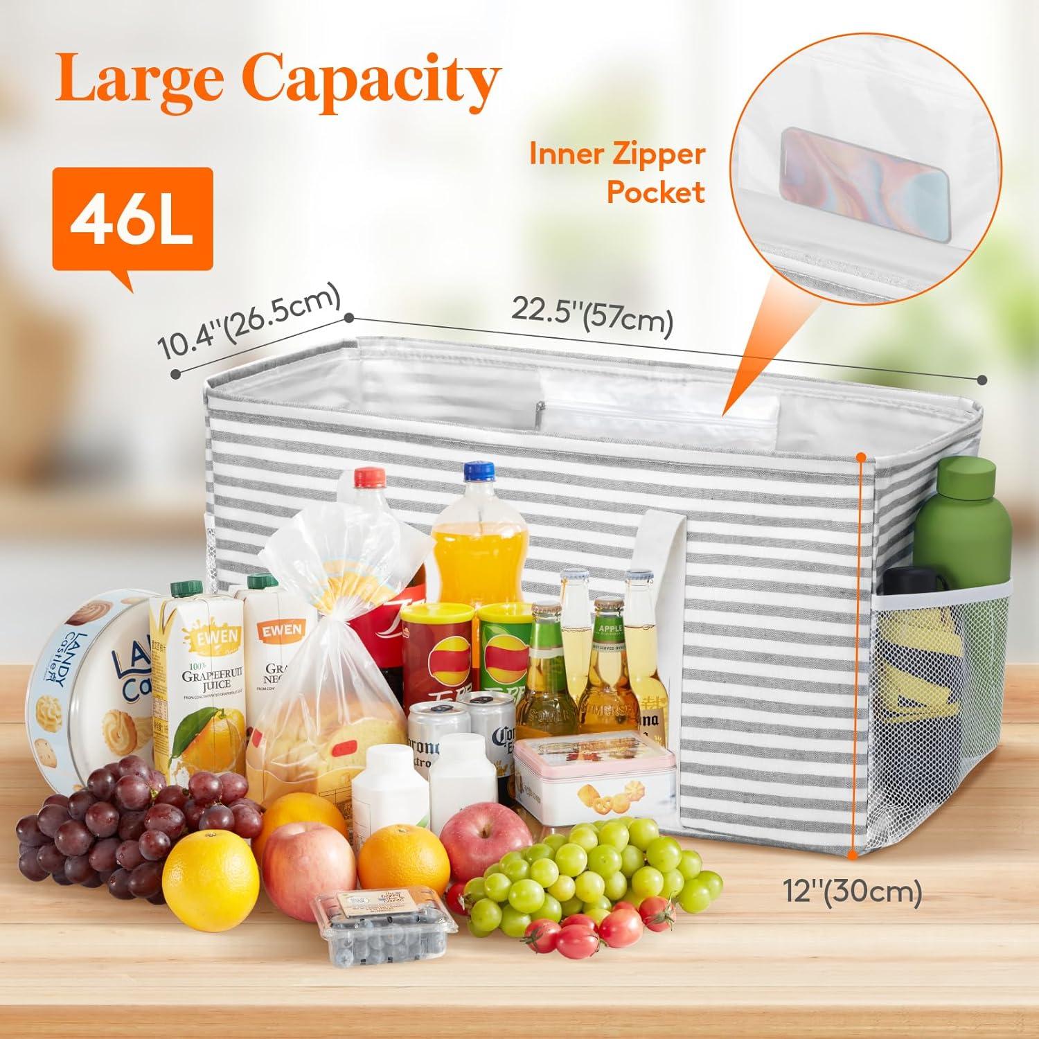 Bolsa Tote Extra Grande Lifewit Gris 46L Plegable Impermeable