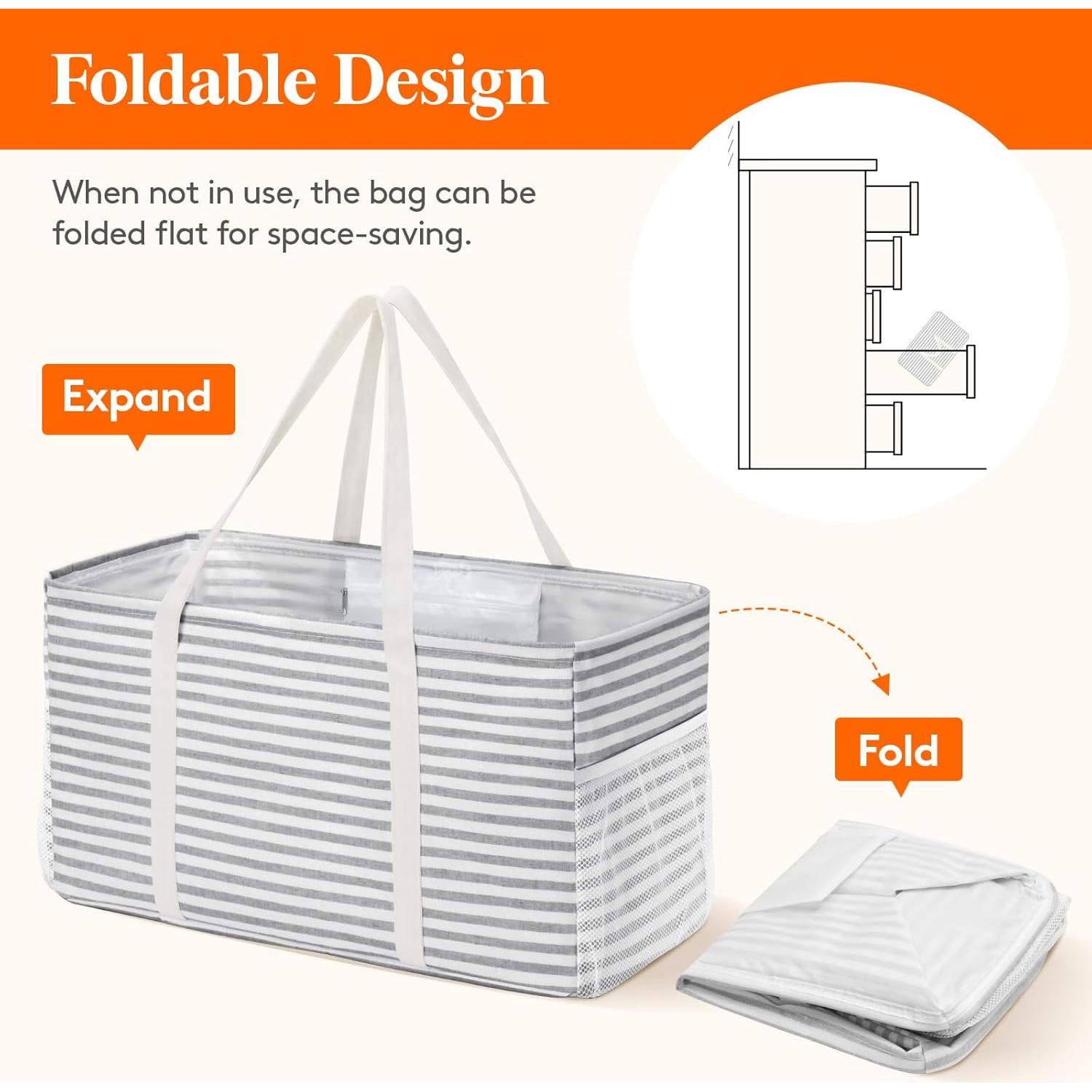 Bolsa Tote Extra Grande Lifewit Gris 46L Plegable Impermeable