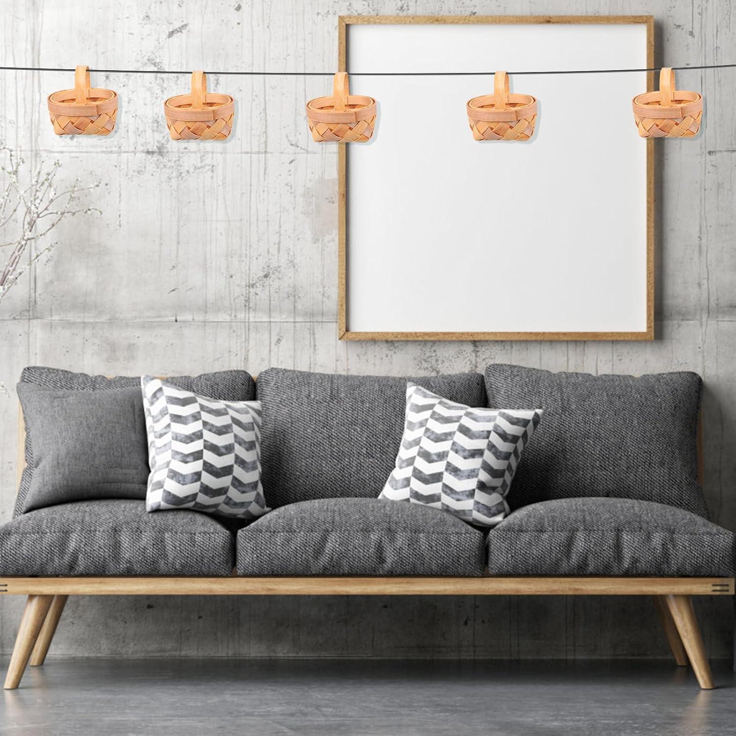 12 Mini Cestas de Madera YARNOW para Decoración y Manualidades