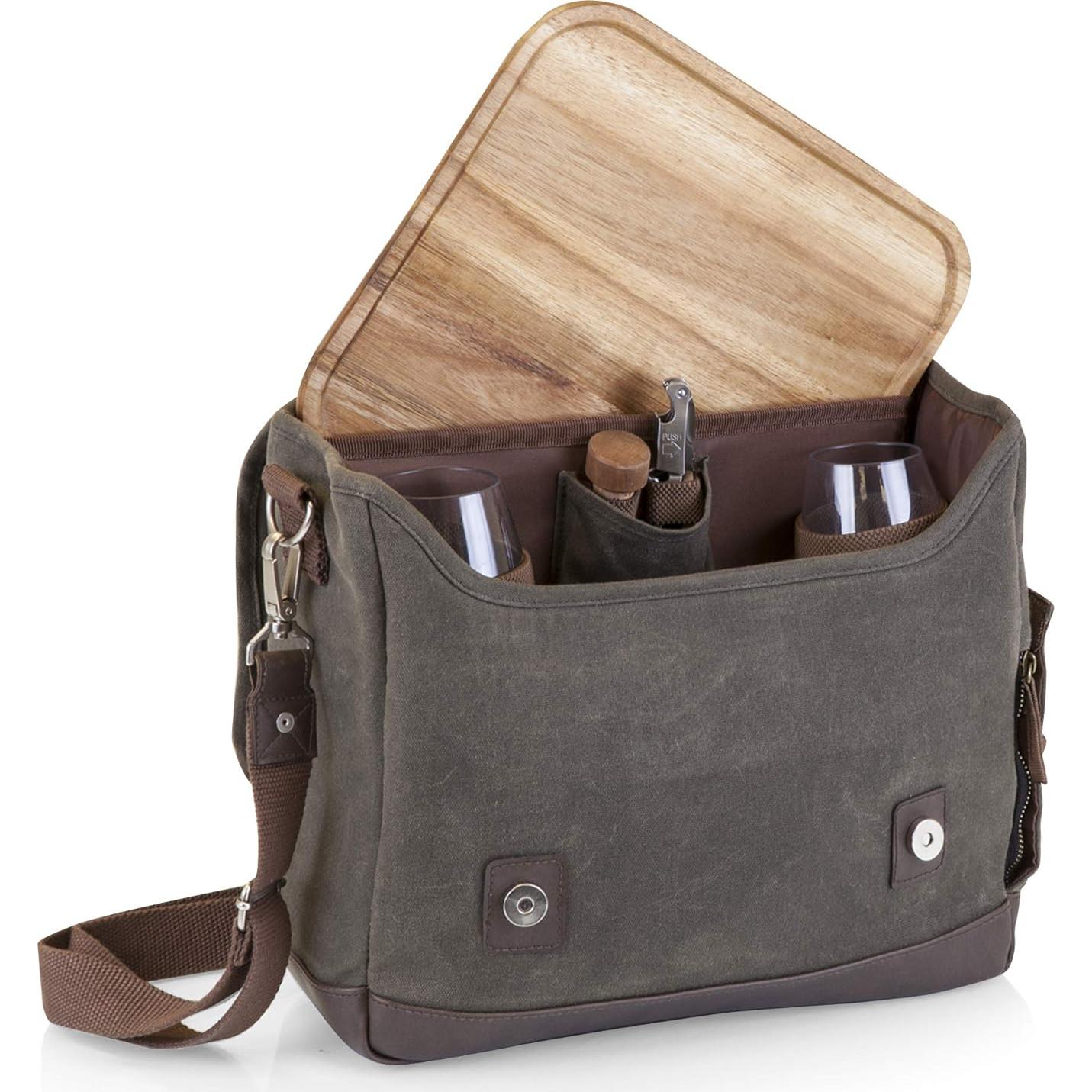 Bolsa de Vino de Aventura Picnic Time con Copas y Mesa Mini