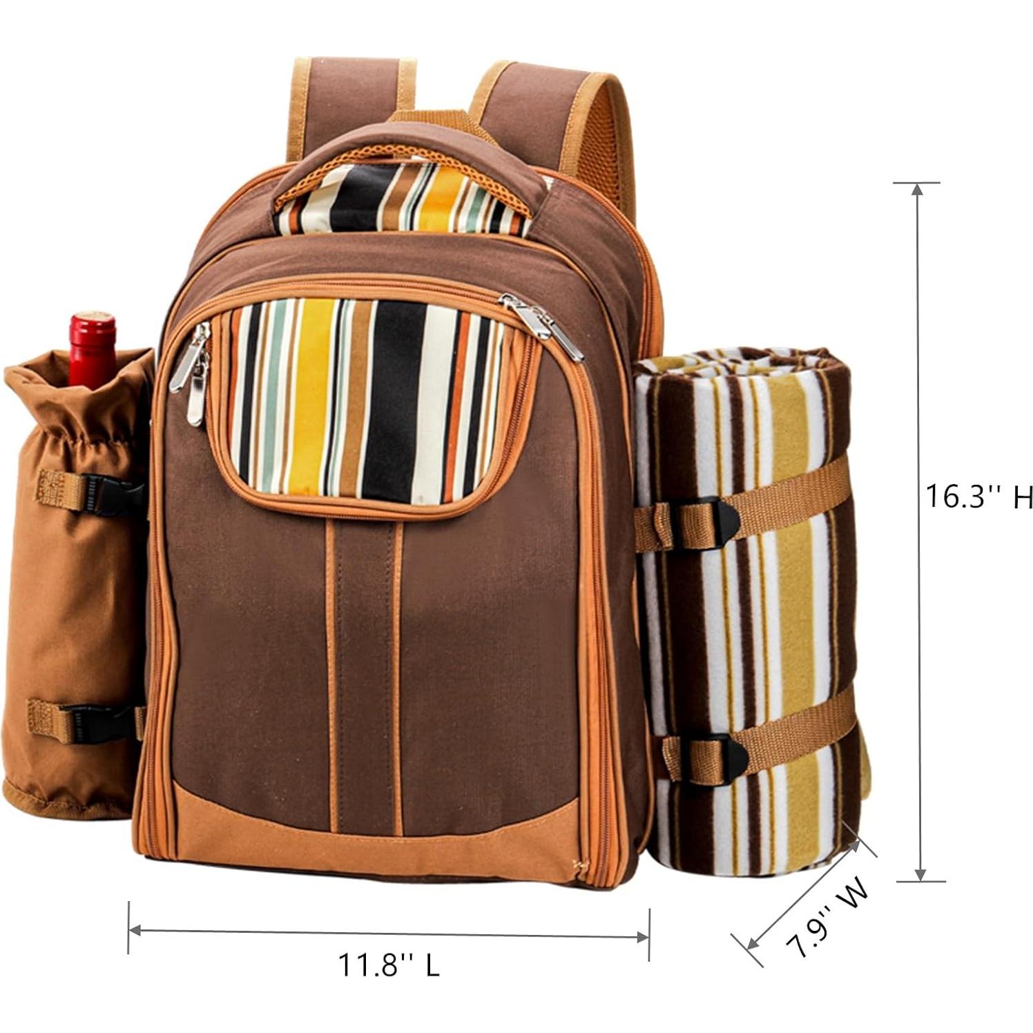Mochila de Picnic Cididu para 4 Personas con Accesorios