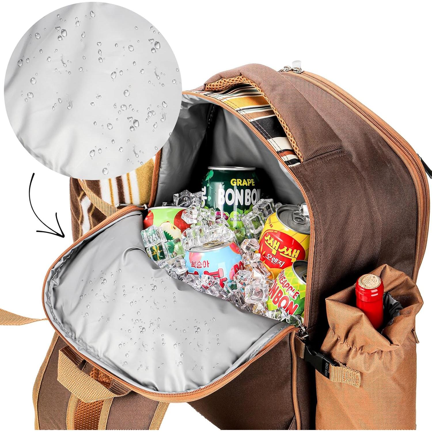 Mochila de Picnic Cididu para 4 Personas con Accesorios