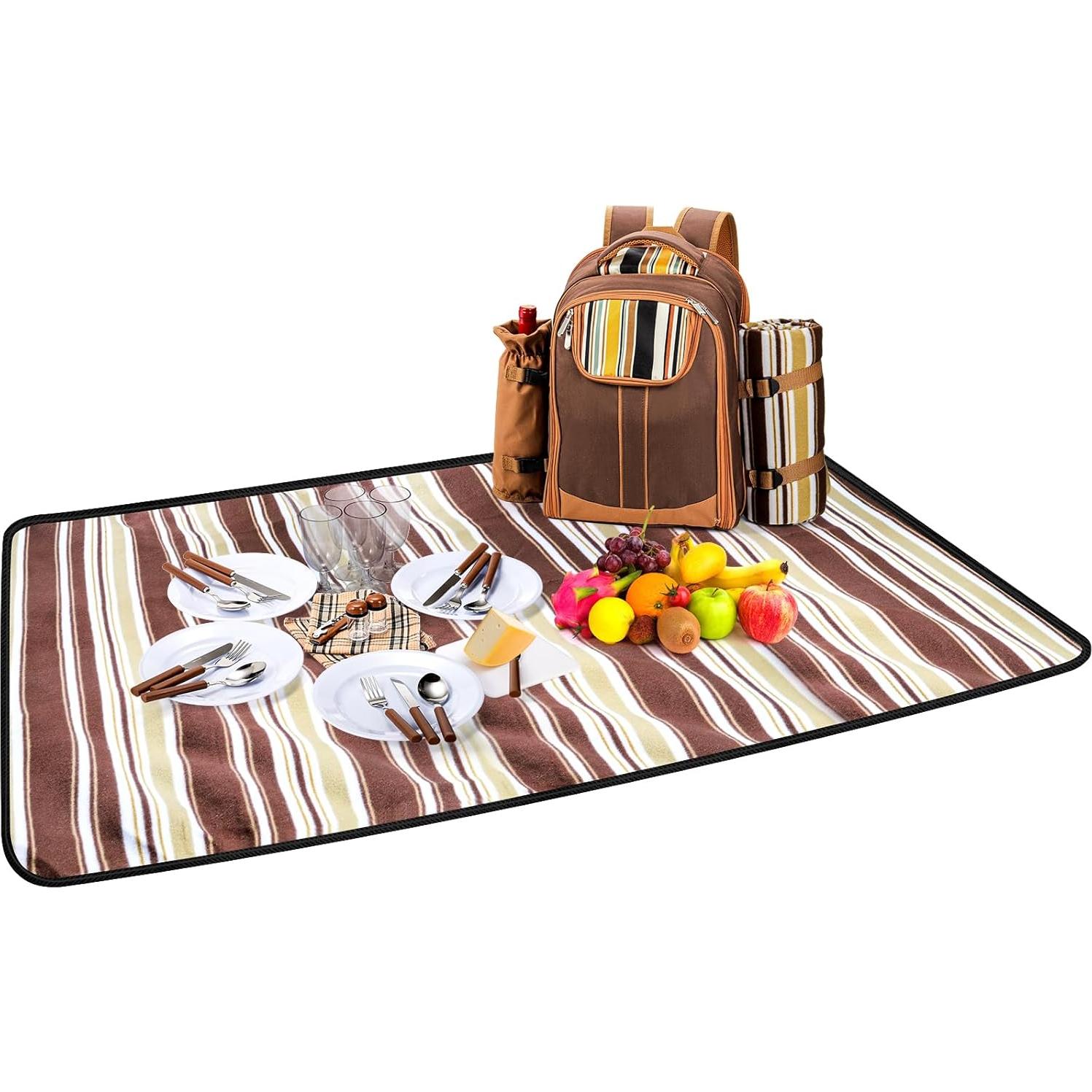 Mochila de Picnic Cididu para 4 Personas con Accesorios