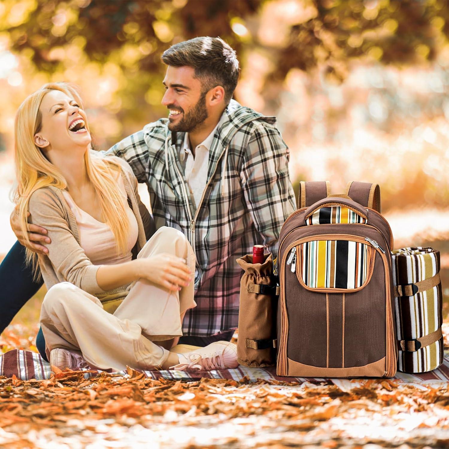 Mochila de Picnic Cididu para 4 Personas con Accesorios