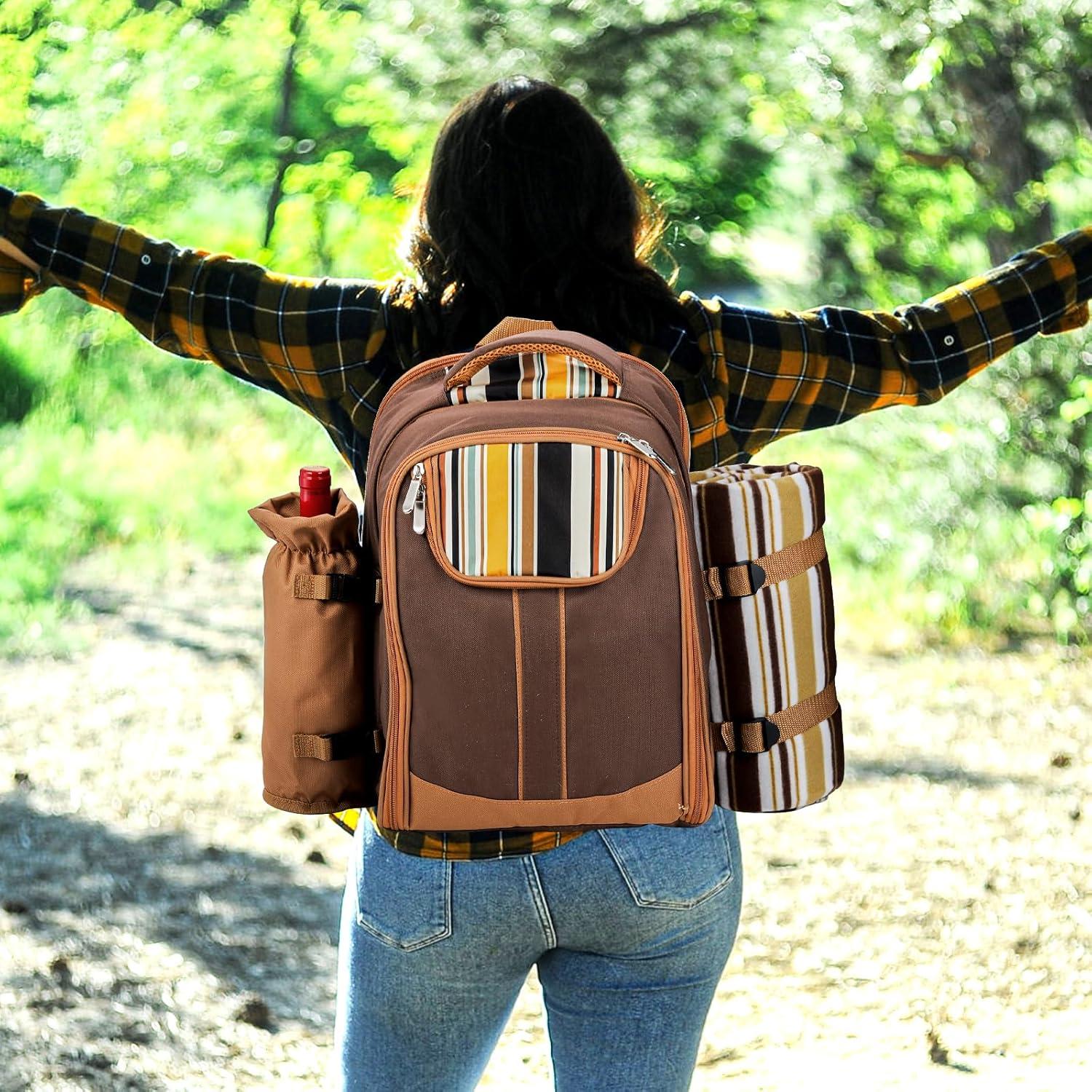 Mochila de Picnic Cididu para 4 Personas con Accesorios