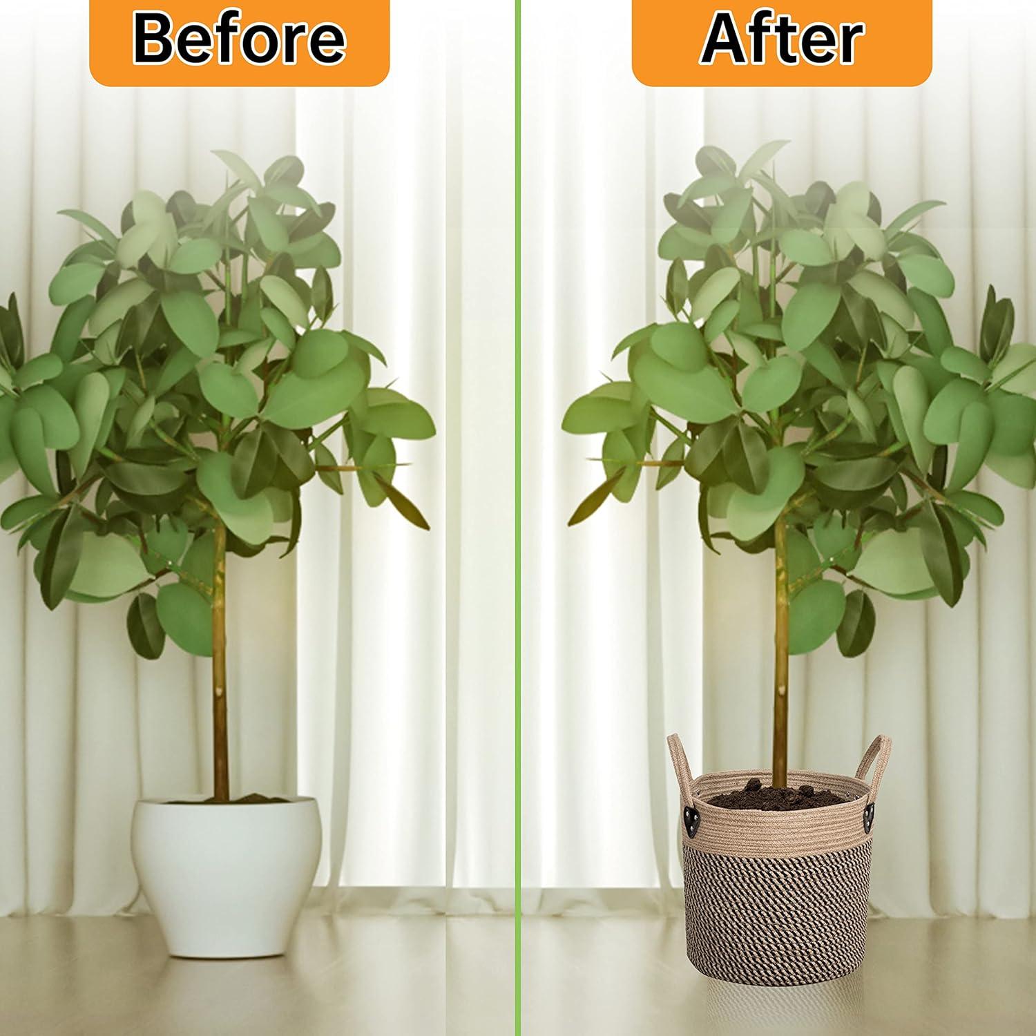 Canasta de Almacenamiento Tejida ZOES HOMEWARE 35.5cm Yute Natural