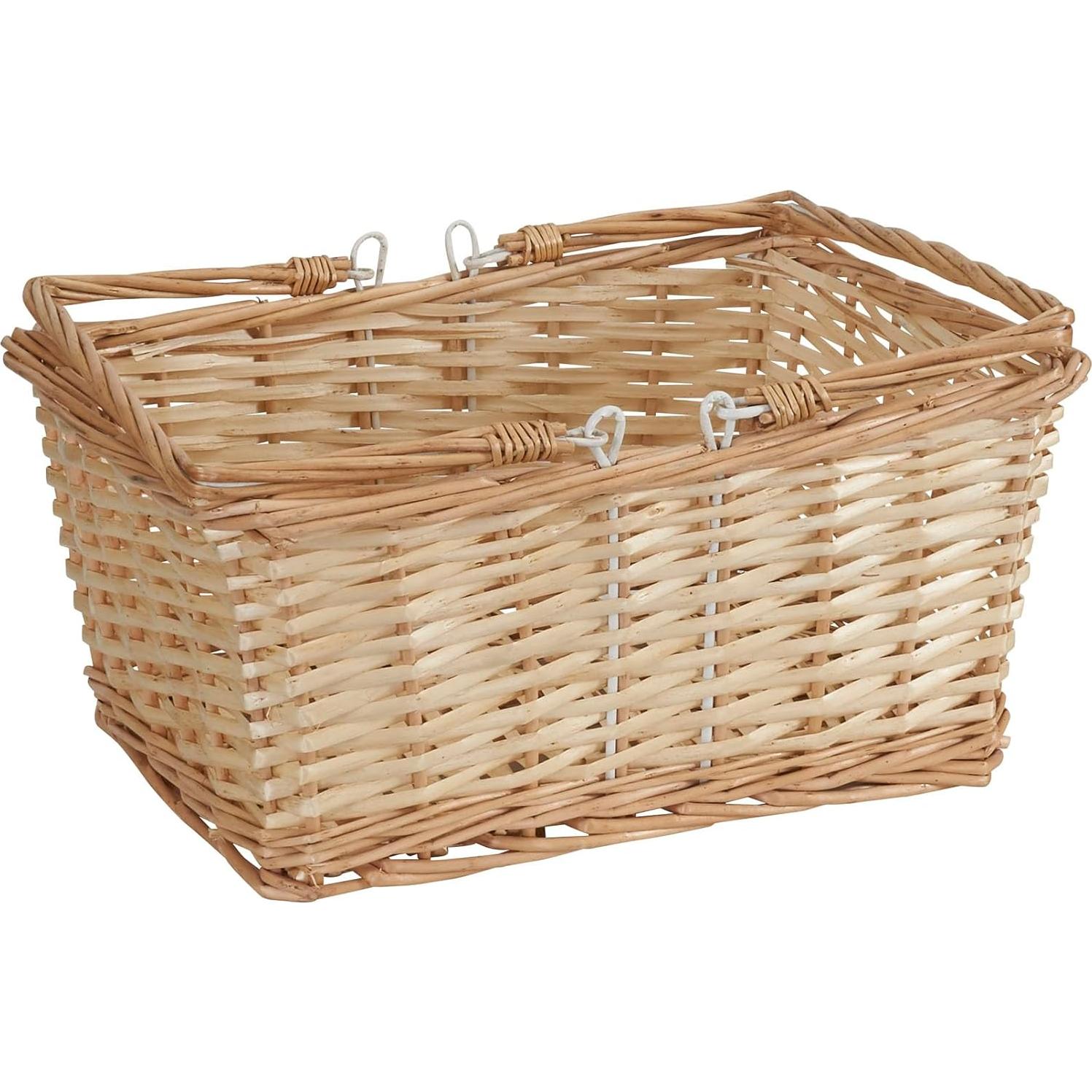 Cesta de Mercado Tejida Esenciales para el Hogar Natural 24x34x18 cm