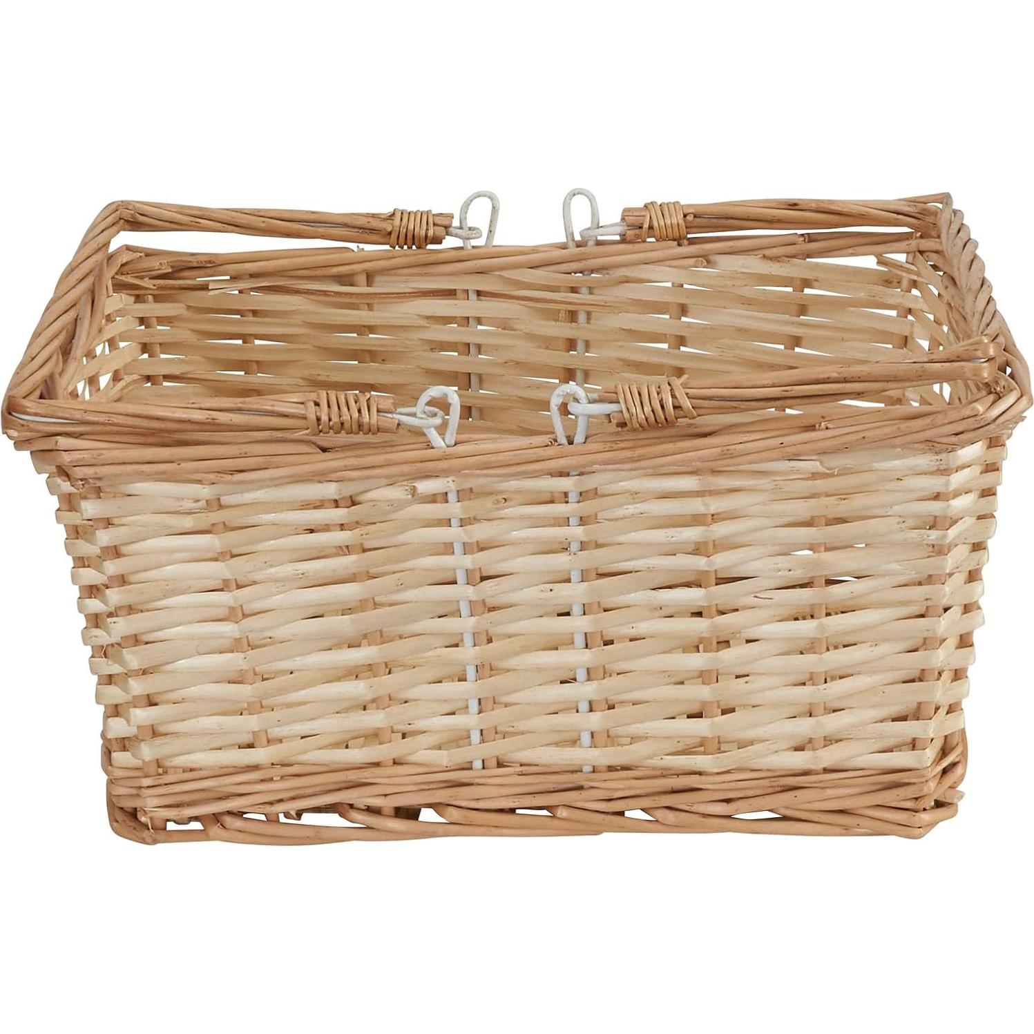 Cesta de Mercado Tejida Esenciales para el Hogar Natural 24x34x18 cm