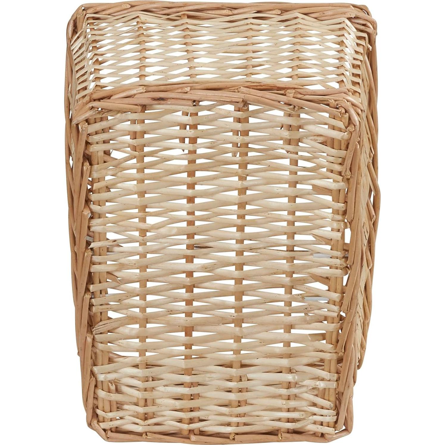 Cesta de Mercado Tejida Esenciales para el Hogar Natural 24x34x18 cm